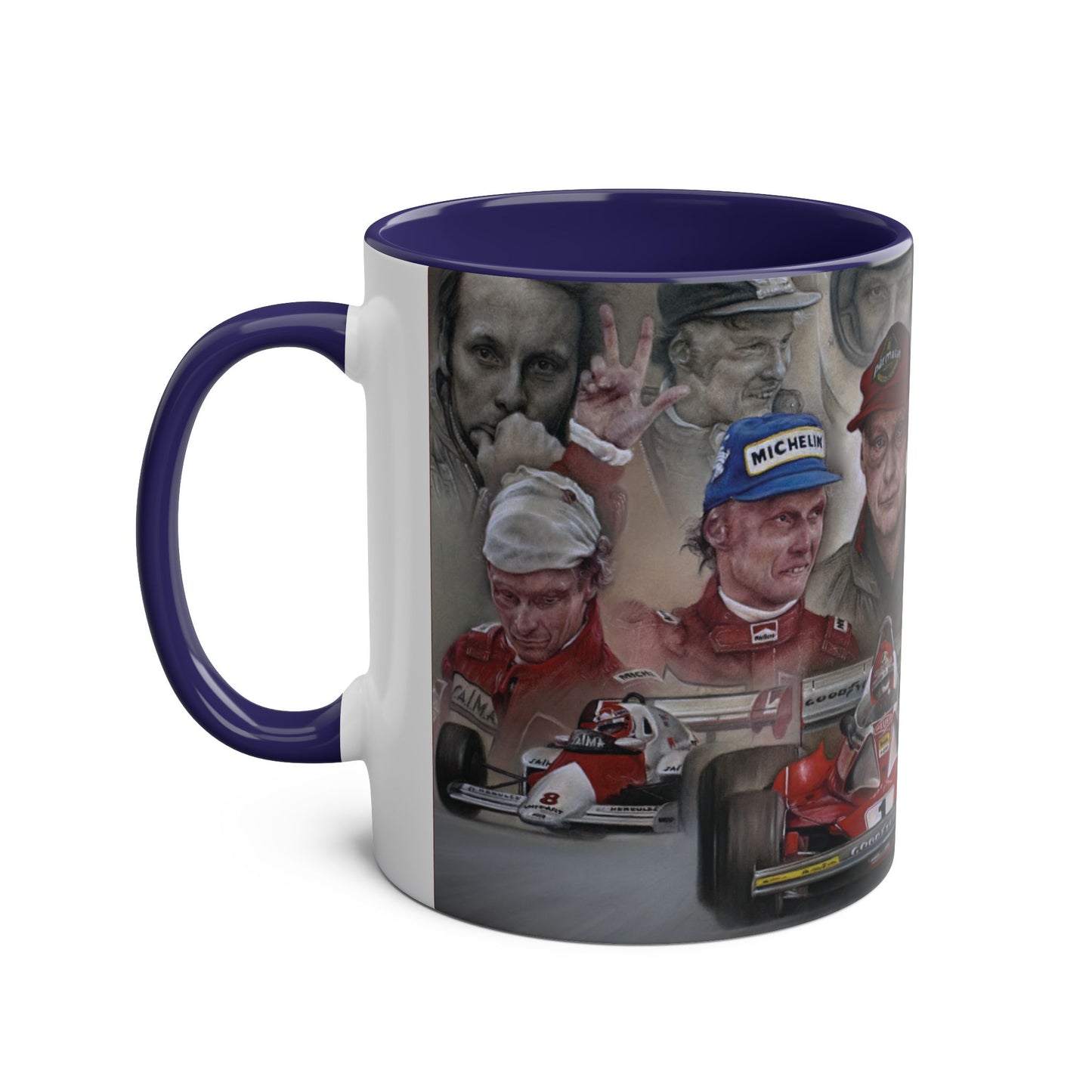 Niki Lauda. Memories Remain - Two-Tone Coffee Mug, 11oz