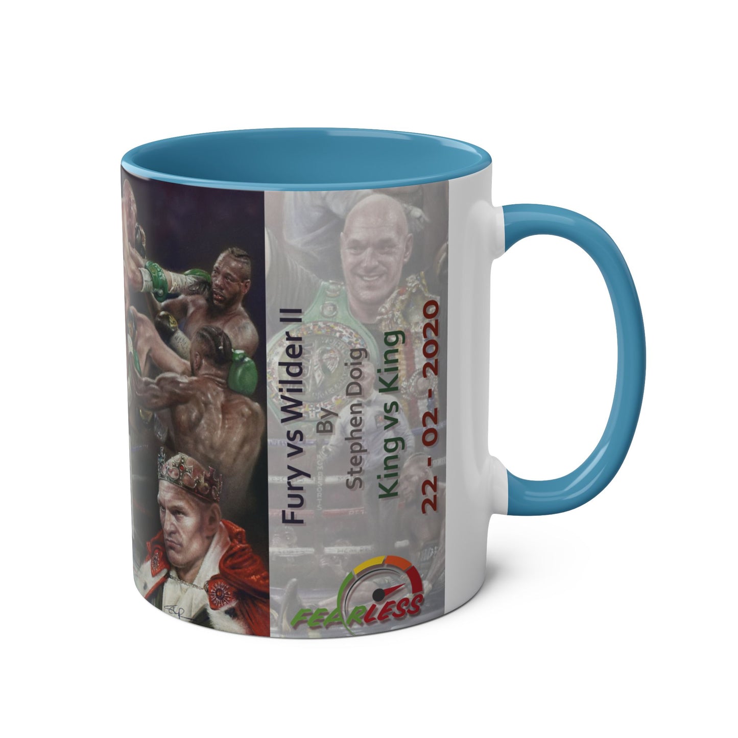King vs King - Fury vs Wilder II- Two-Tone Coffee Mugs, 11oz