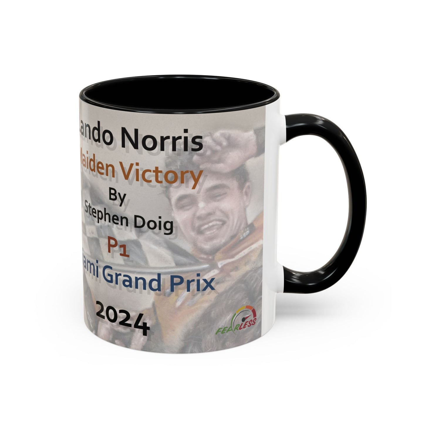 Lando Norris - Miami 2024 Coffee Mug 11oz by Stephen Doig