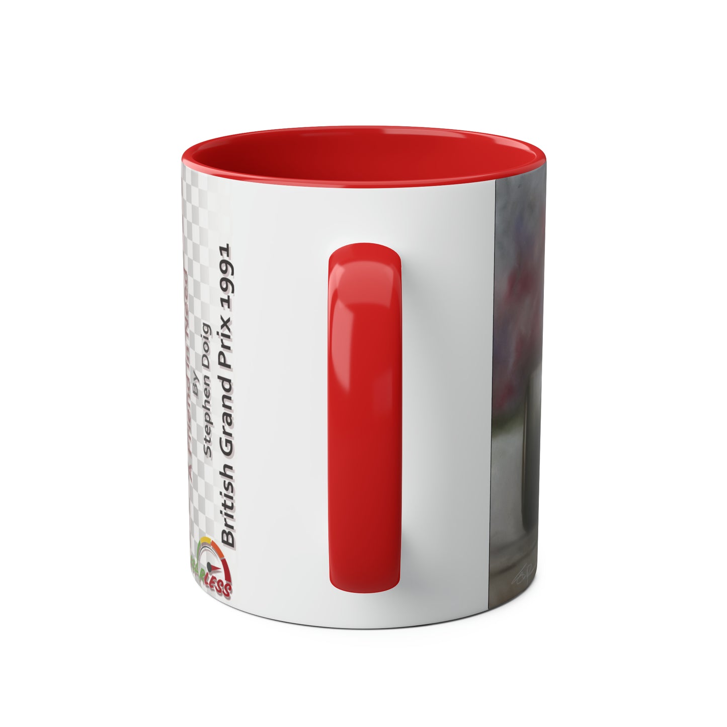 Mansell & Senna. Silverstone 1991 - Two-Tone Coffee Mug, 11oz