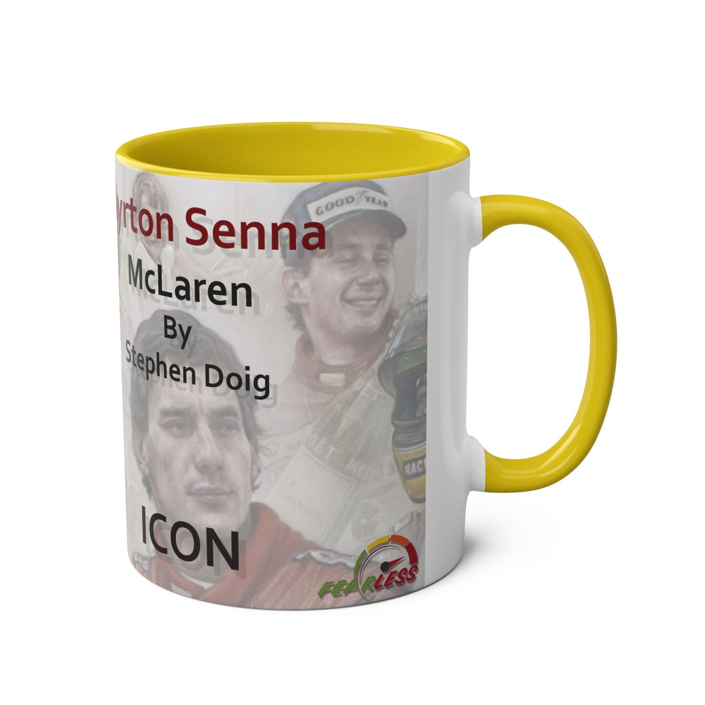 Ayrton Senna. ICON - Two-Tone Coffee Mug, 11oz