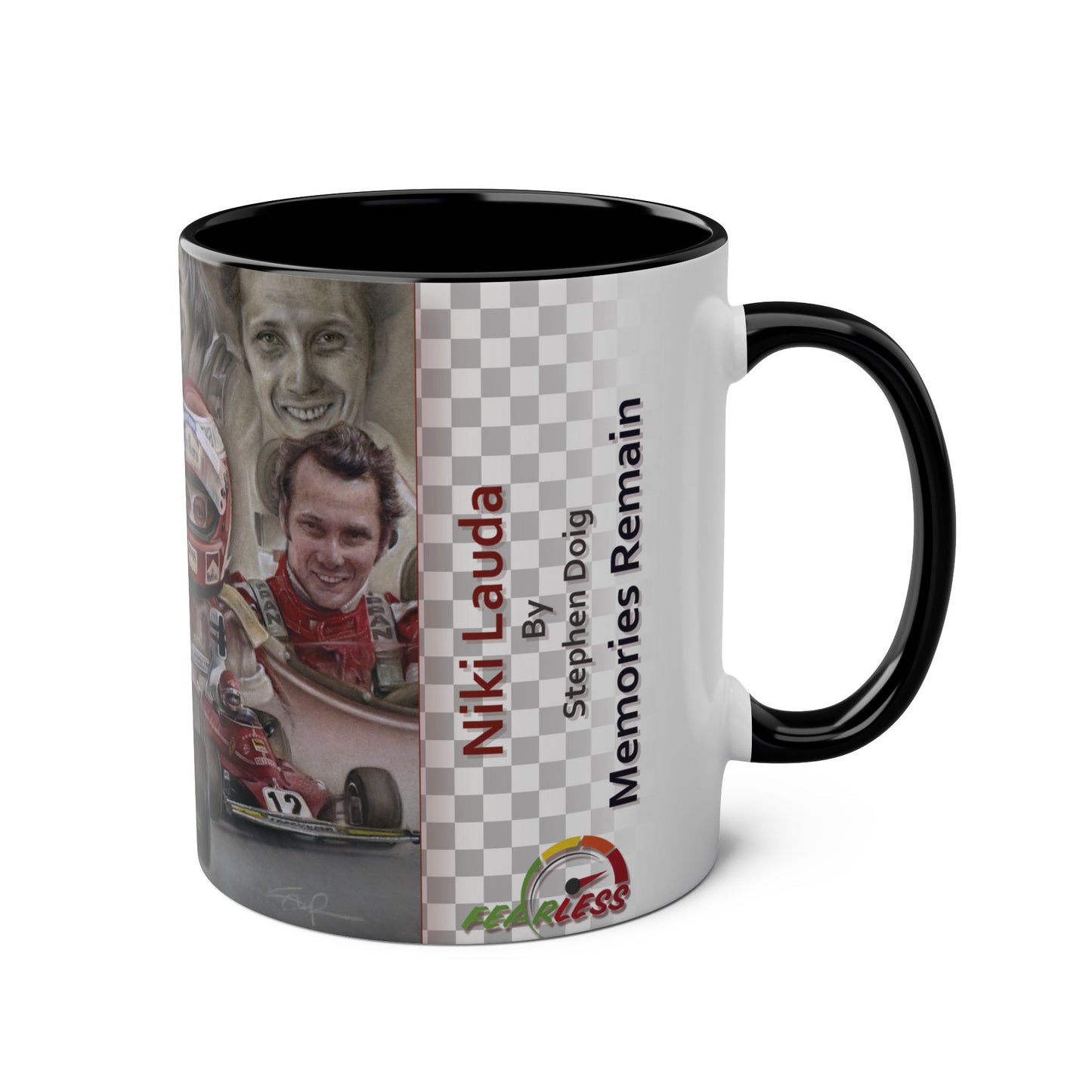 Niki Lauda. Memories Remain - Two-Tone Coffee Mug, 11oz