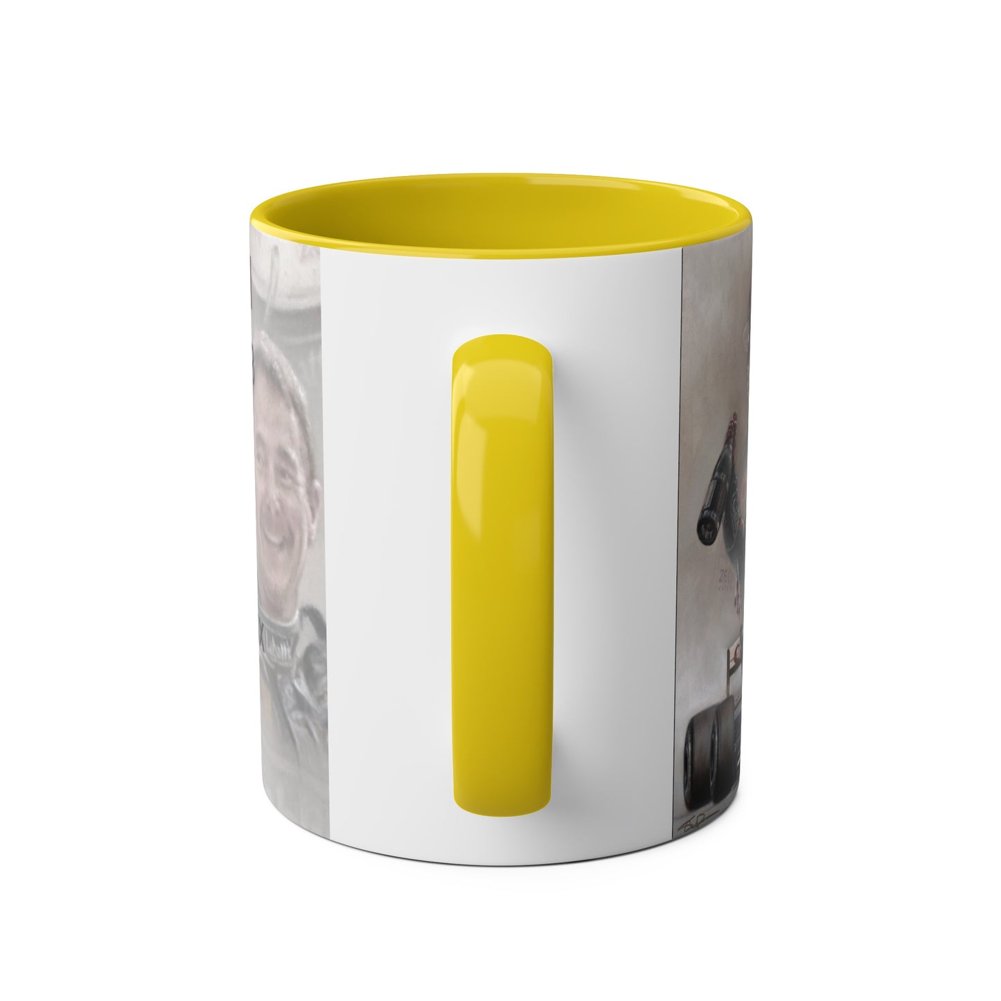 Nigel Mansell. British Grand Prix 1992 - Two-Tone Coffee Mug, 11oz