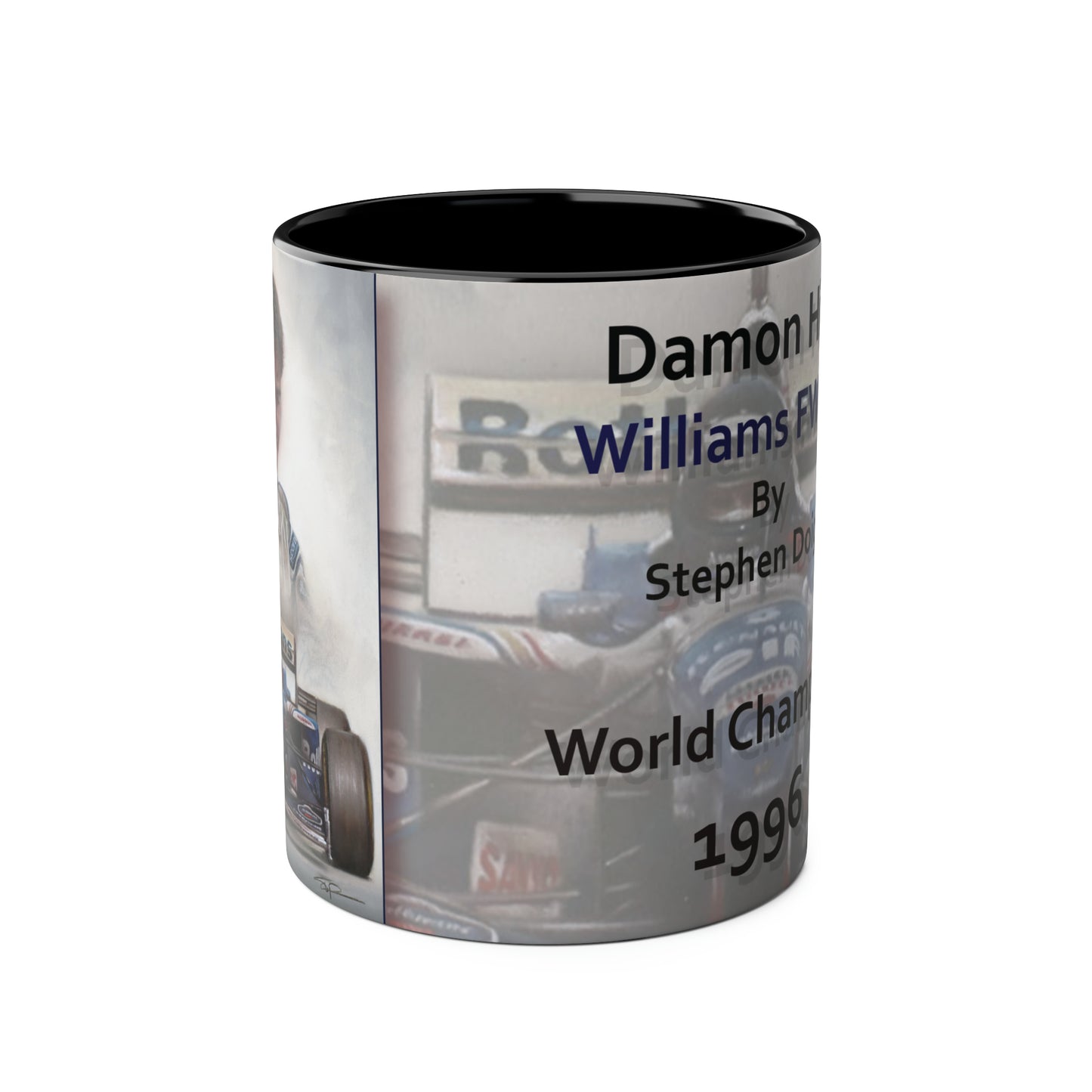 Damon Hill. World Champion 1996 - Two-Tone Coffee Mug, 11oz