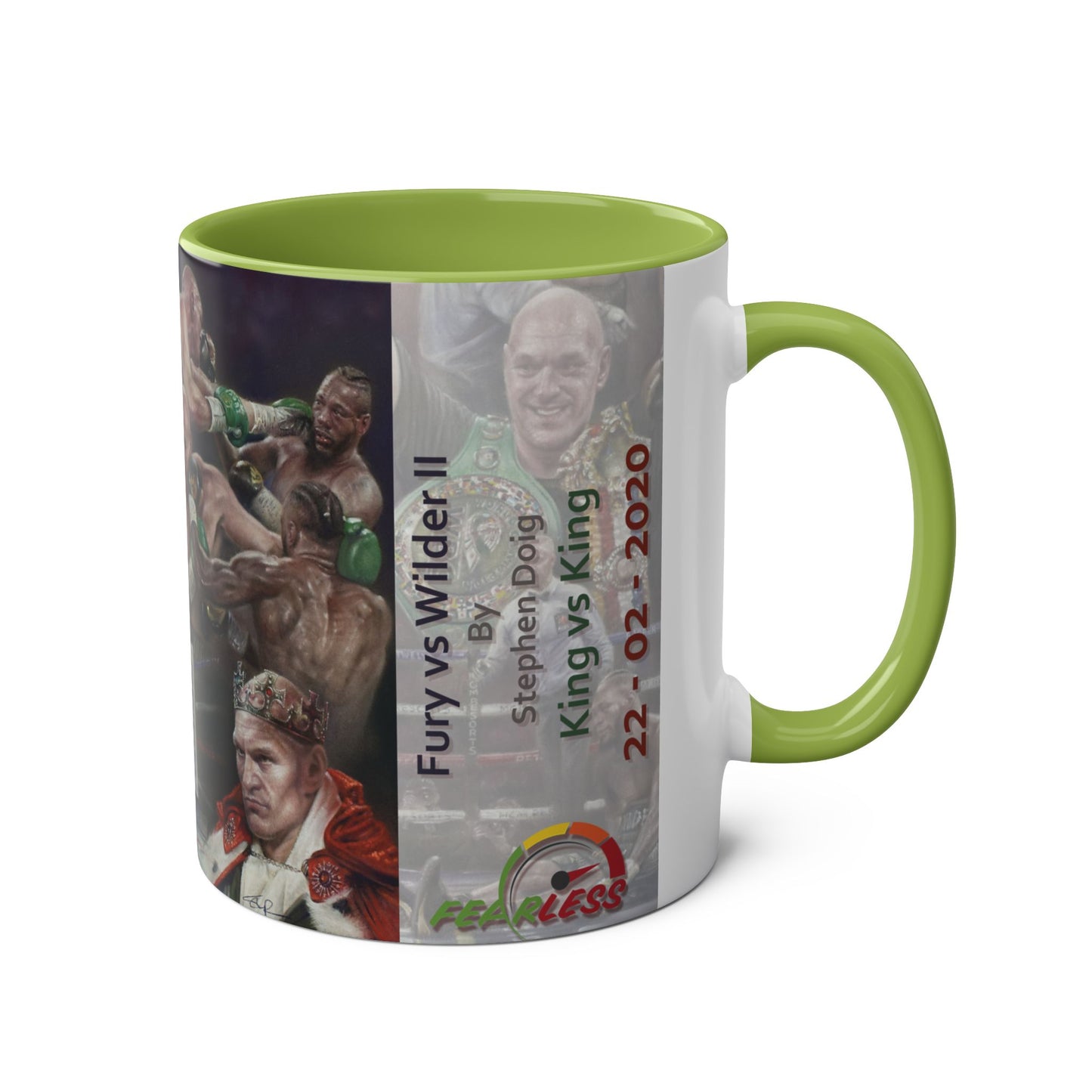 King vs King - Fury vs Wilder II- Two-Tone Coffee Mugs, 11oz