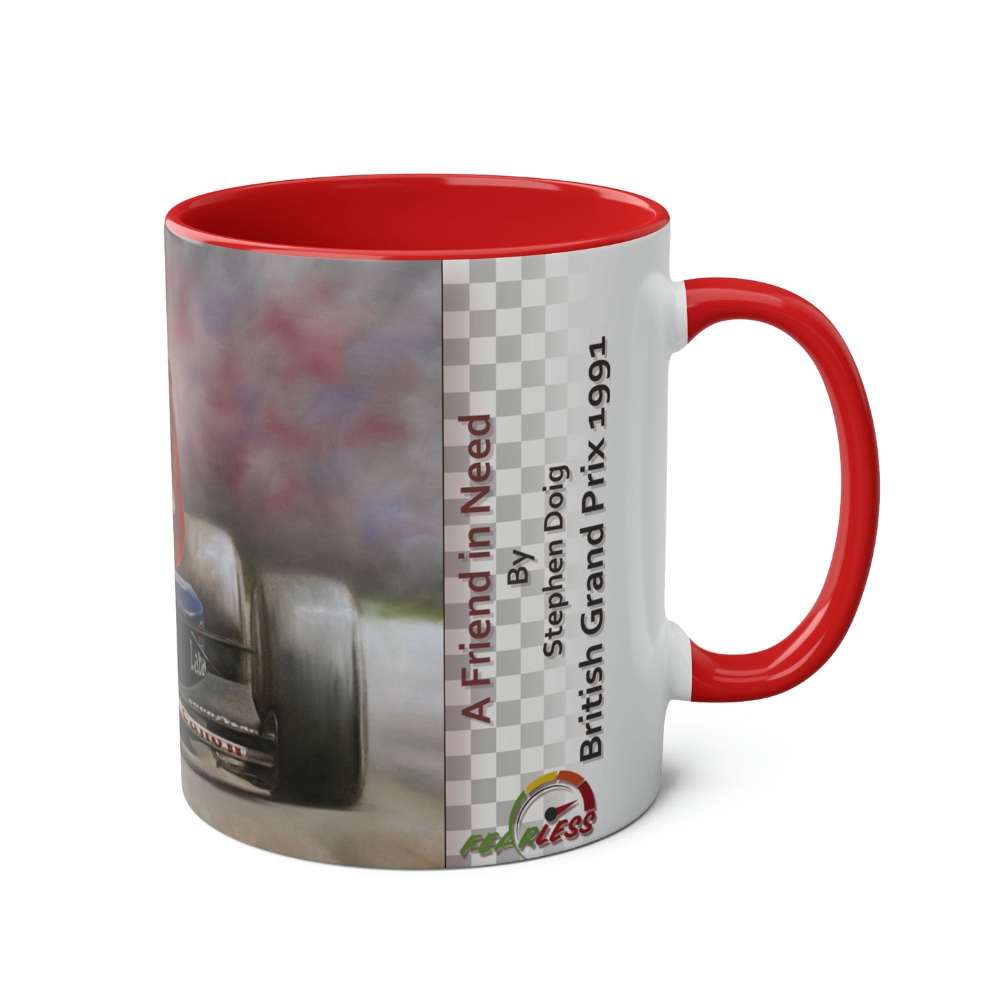 Mansell & Senna. Silverstone 1991 - Two-Tone Coffee Mug, 11oz