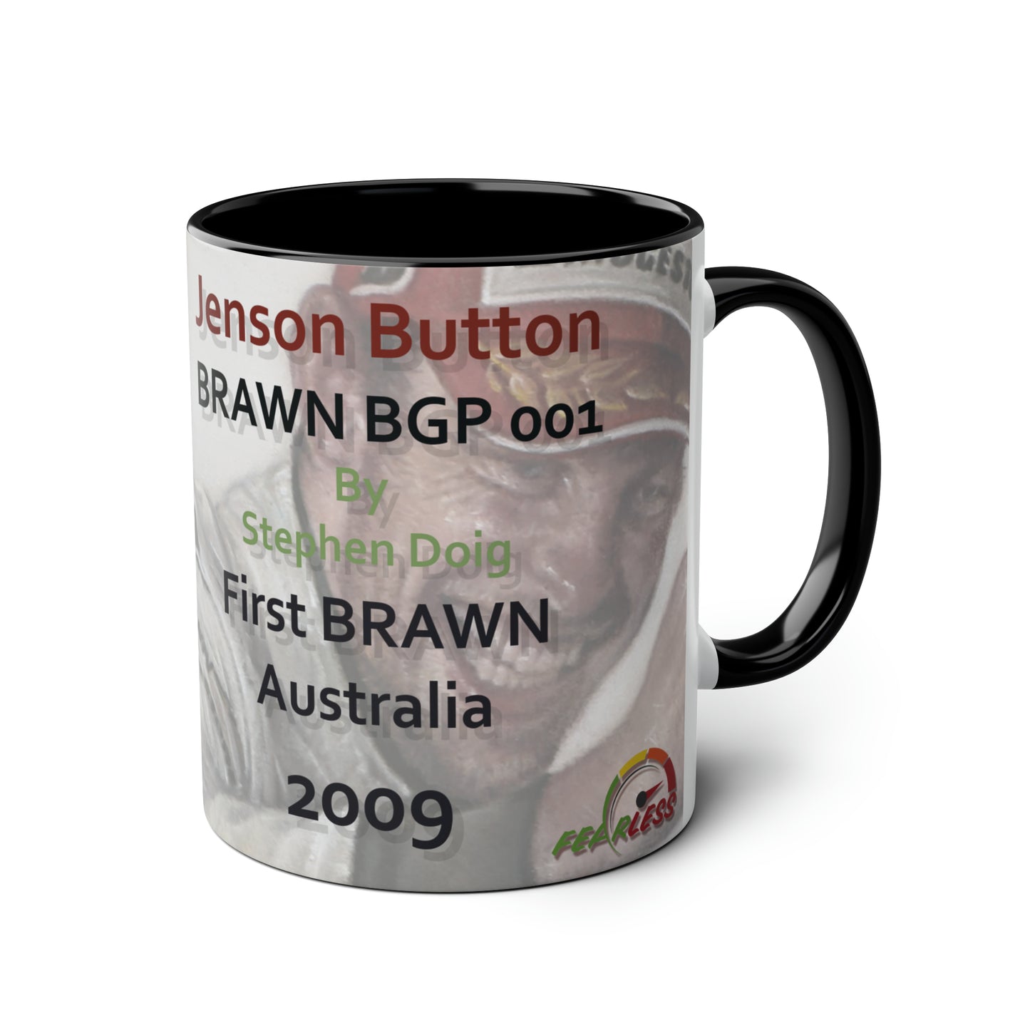 Jenson Button. First Brawn - Two-Tone Coffee Mug, 11oz