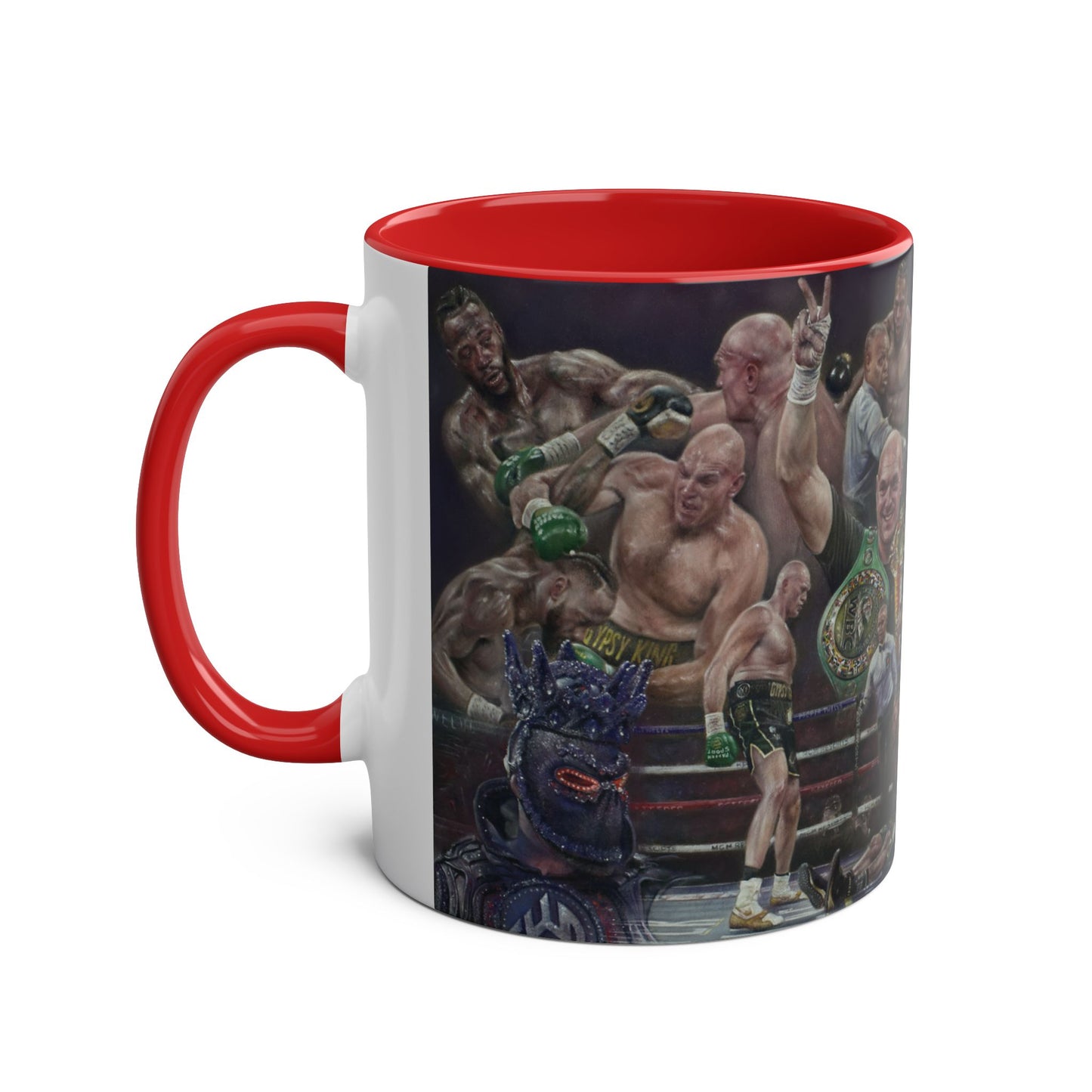 King vs King - Fury vs Wilder II- Two-Tone Coffee Mugs, 11oz