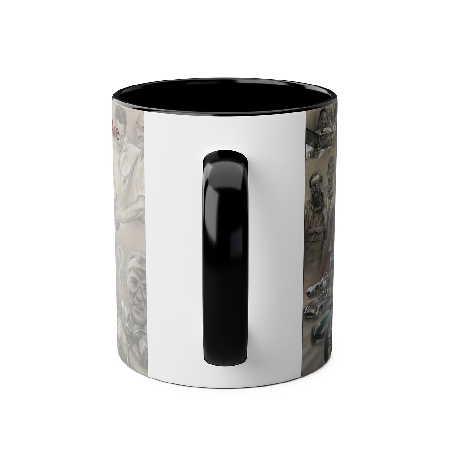 Stirling Moss. British Racing Legend - Two-Tone Coffee Mug, 11oz