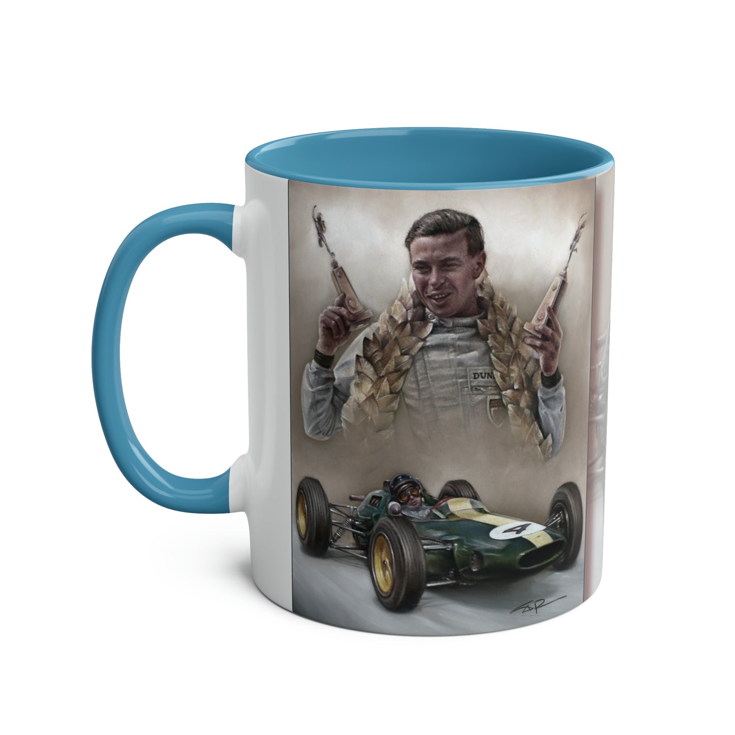 Jim Clark. World Champion 1962 - Two-Tone Coffee Mugs, 11oz