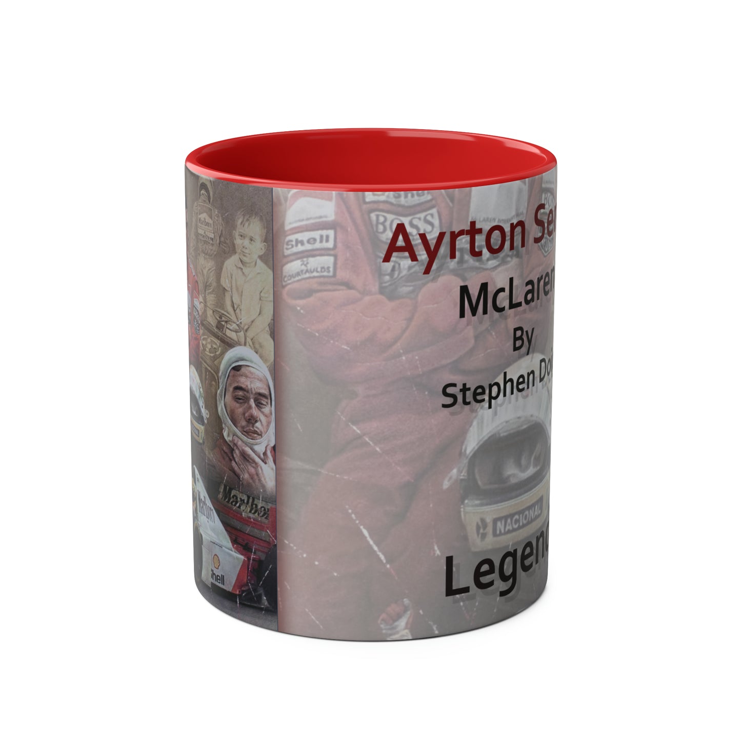 Ayrton Senna. Legend - Two-Tone Coffee Mug, 11oz