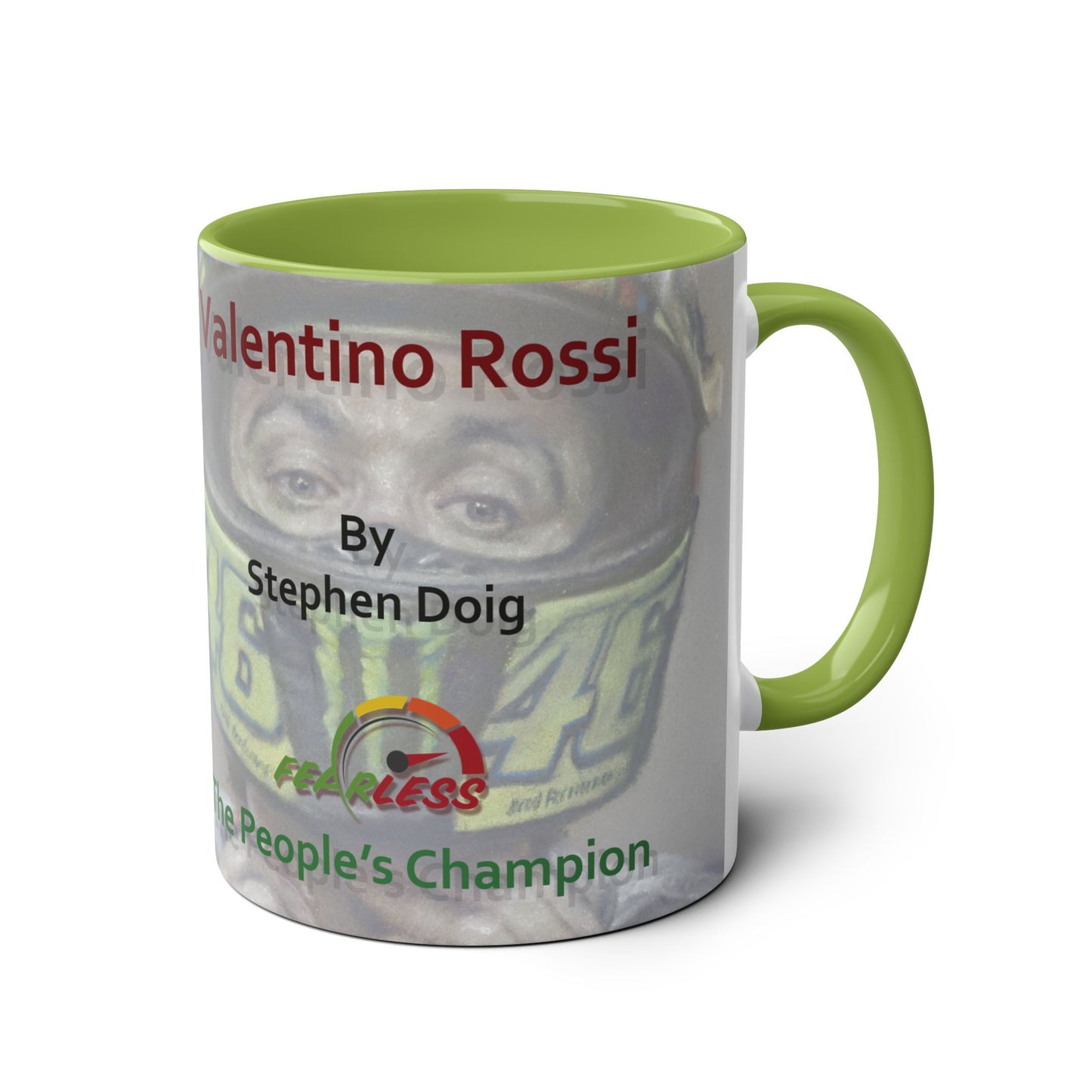 Valentino Rossi, The People's Champion, 11oz Two-Tone Coffee Mug