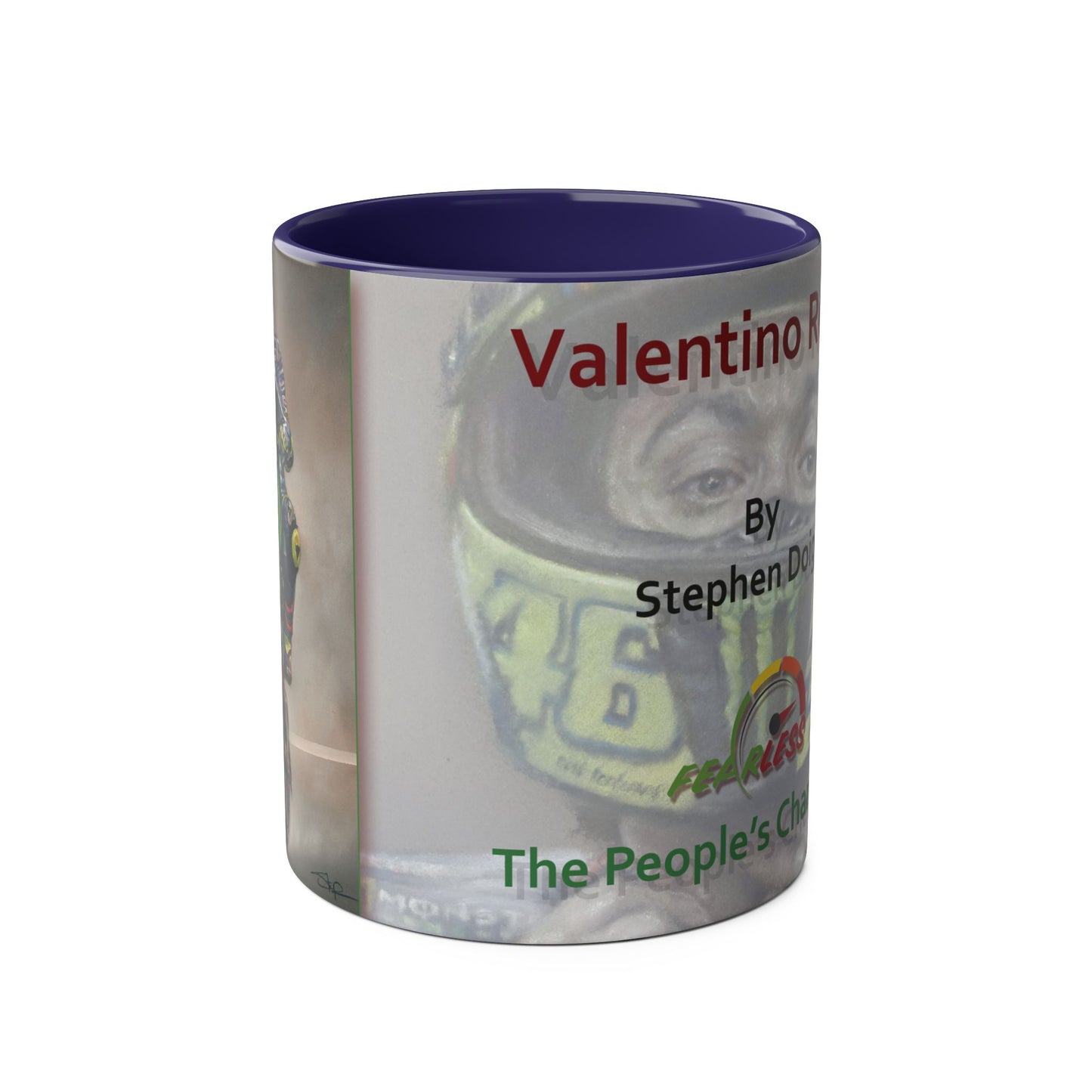 Valentino Rossi, The People's Champion, 11oz Two-Tone Coffee Mug