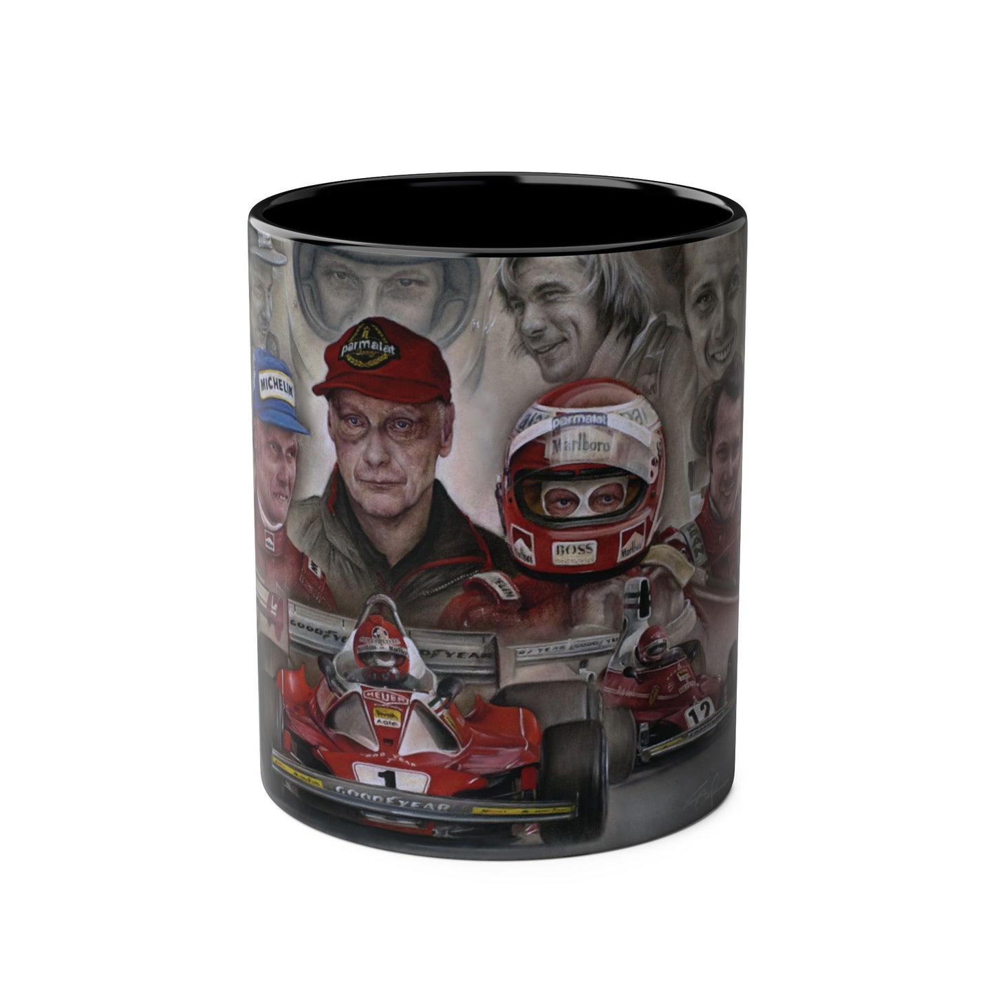Niki Lauda. Memories Remain - Two-Tone Coffee Mug, 11oz