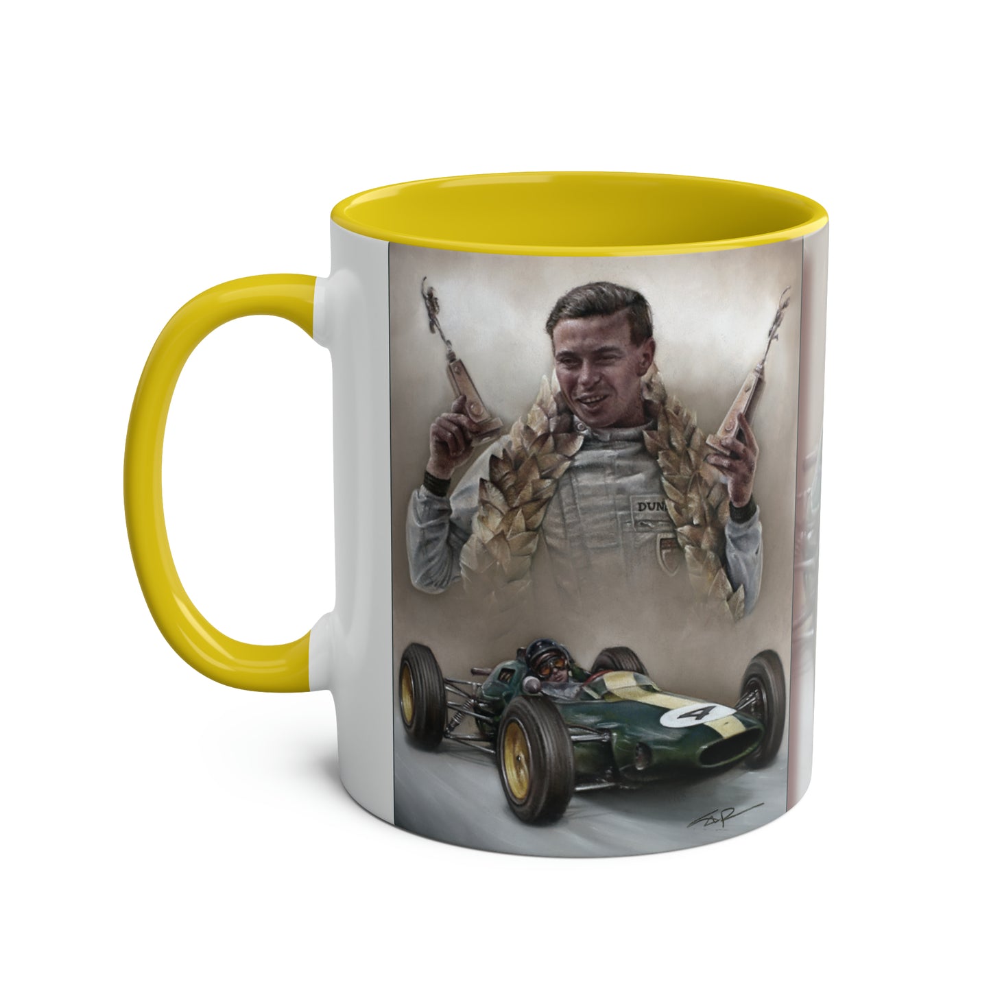 Jim Clark. World Champion 1962 - Two-Tone Coffee Mugs, 11oz
