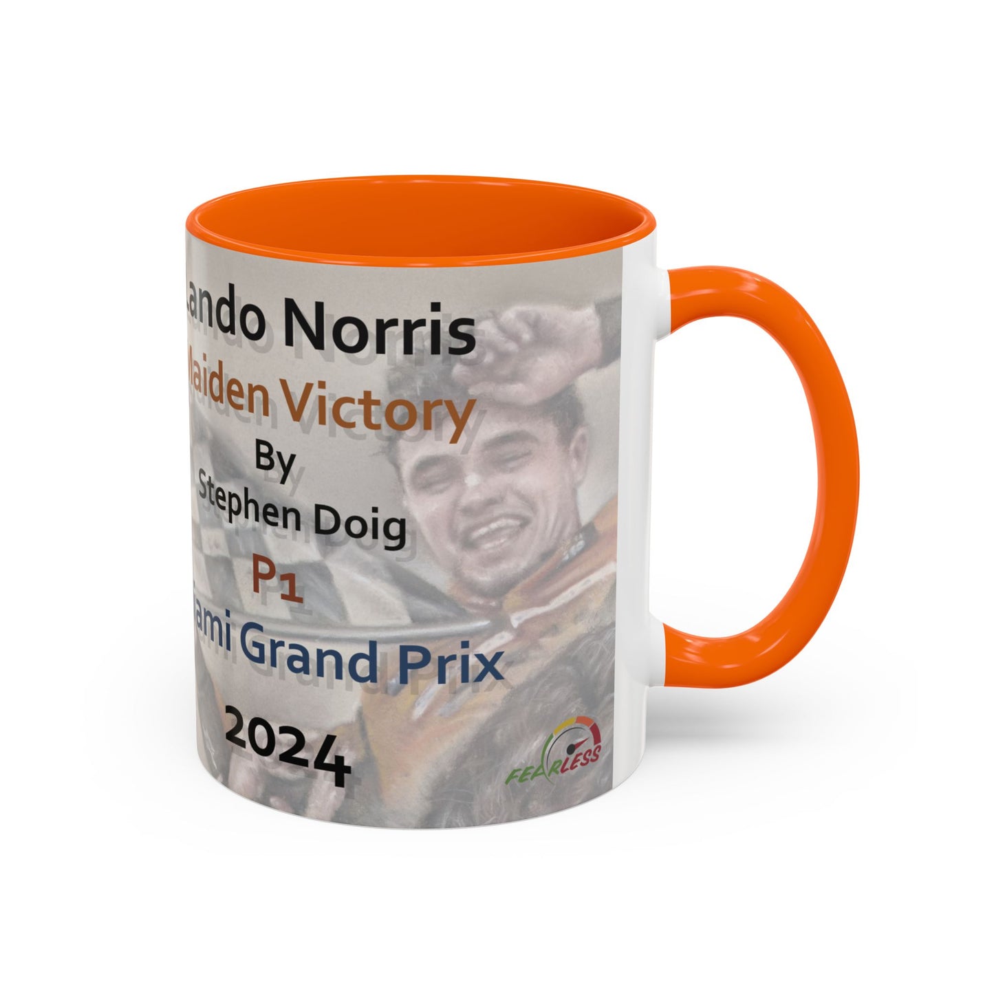 Lando Norris - Miami 2024 Coffee Mug 11oz by Stephen Doig