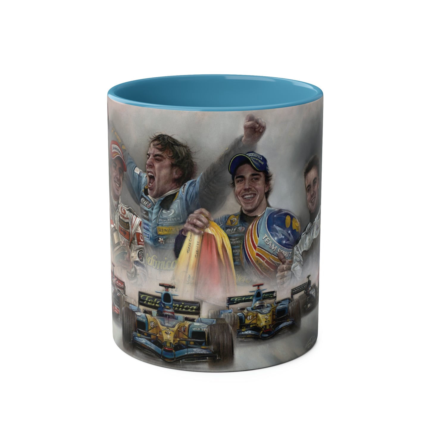 Fernando Alonso. Retrospective - Two-Tone Coffee Mug, 11oz
