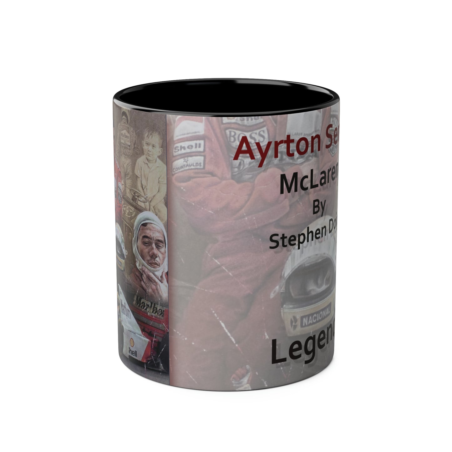 Ayrton Senna. Legend - Two-Tone Coffee Mug, 11oz