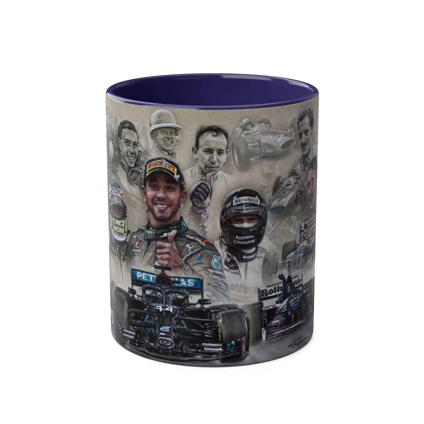 Britain's World Champions - By Stephen Doig - Two Tone Coffee Mug, 11oz