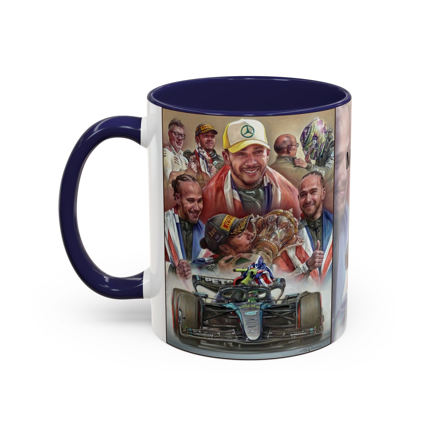 Lewis Hamilton - Silverstone 2024 Coffee Mug 11oz by Stephen Doig