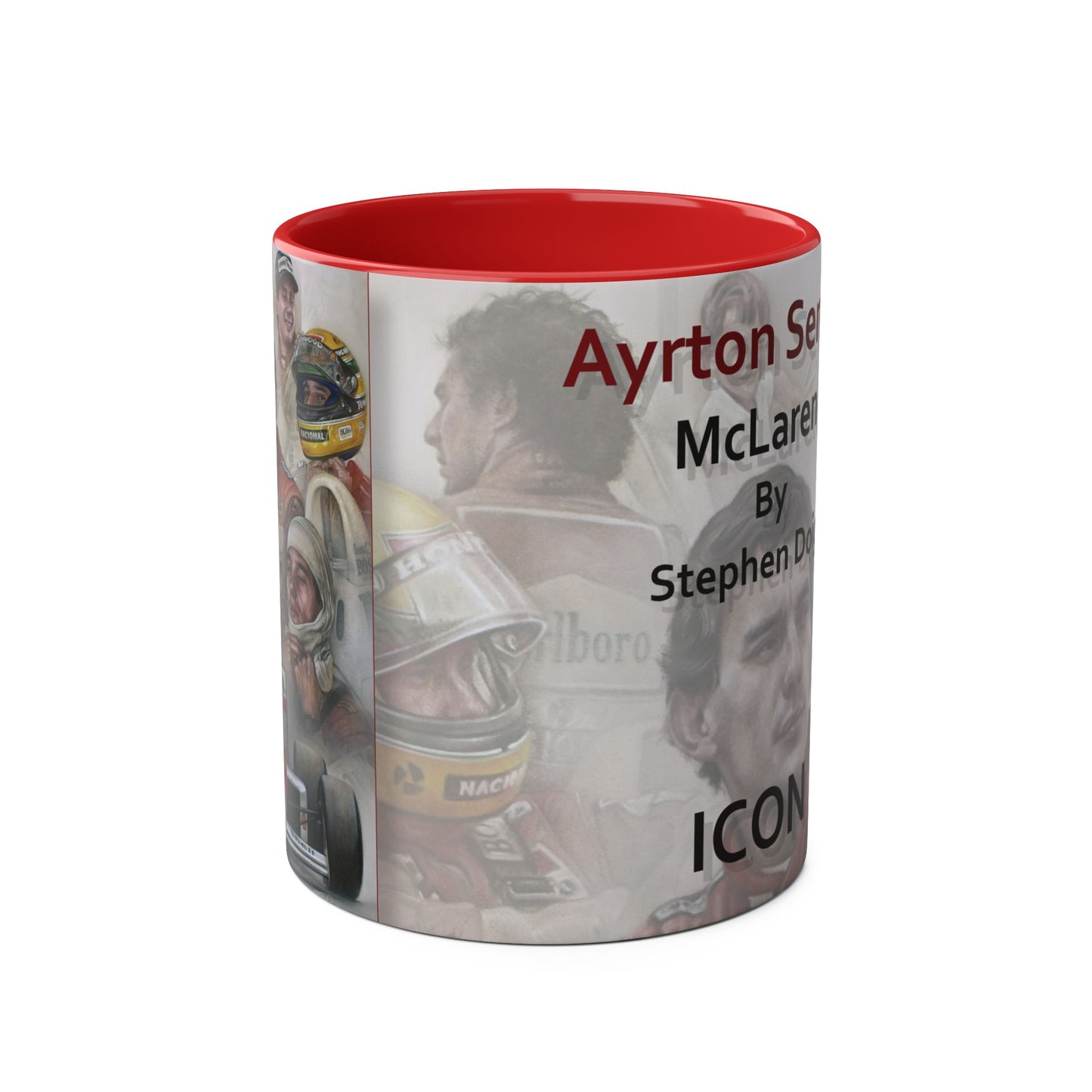 Ayrton Senna. ICON - Two-Tone Coffee Mug, 11oz