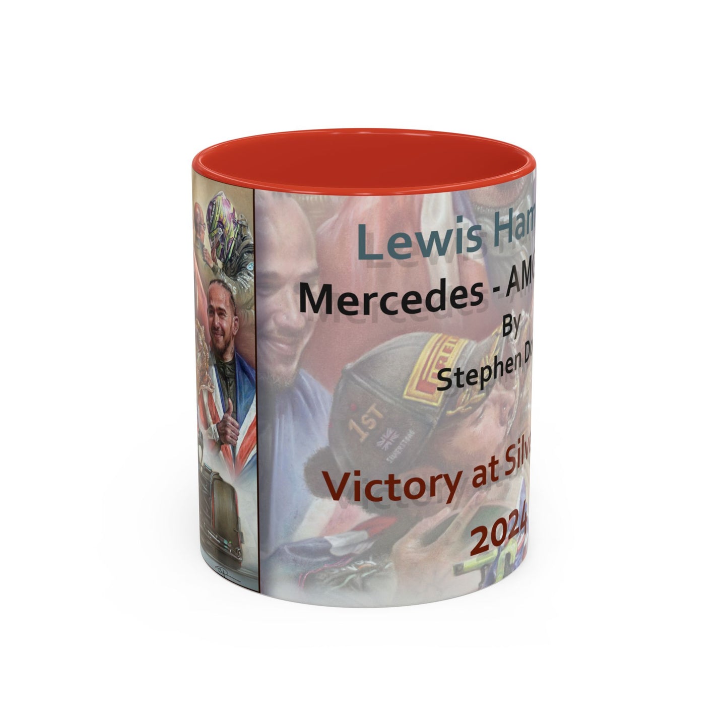 Lewis Hamilton - Silverstone 2024 Coffee Mug 11oz by Stephen Doig