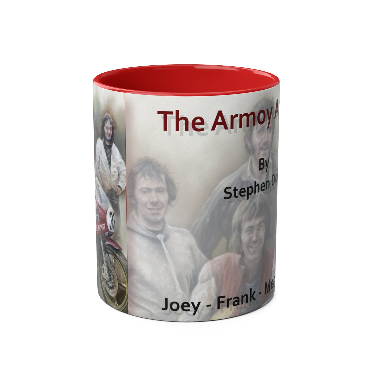 The Armoy Armada. Joey, Frank. Mervyn, Jim - Two-Tone Coffee Mug, 11oz