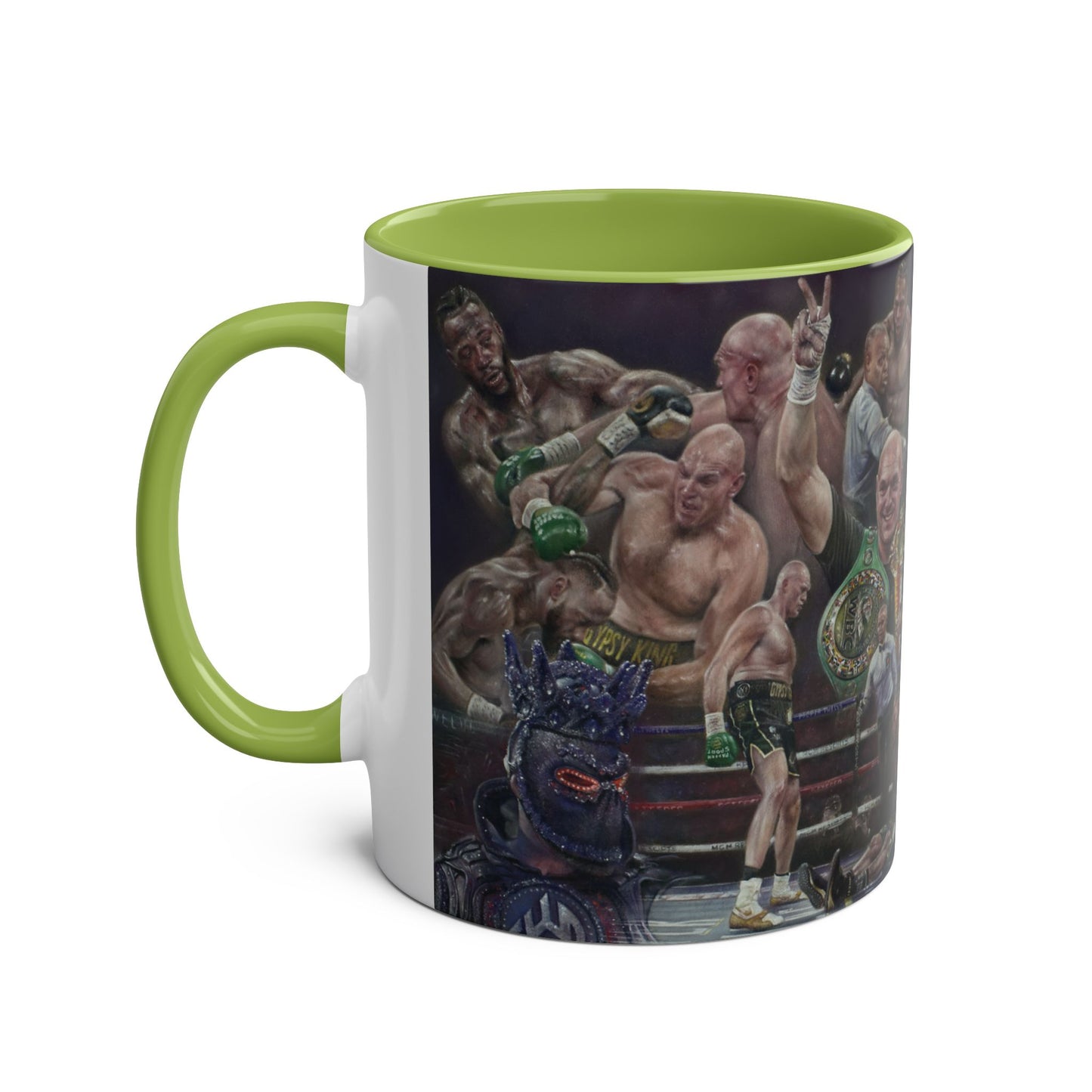 King vs King - Fury vs Wilder II- Two-Tone Coffee Mugs, 11oz
