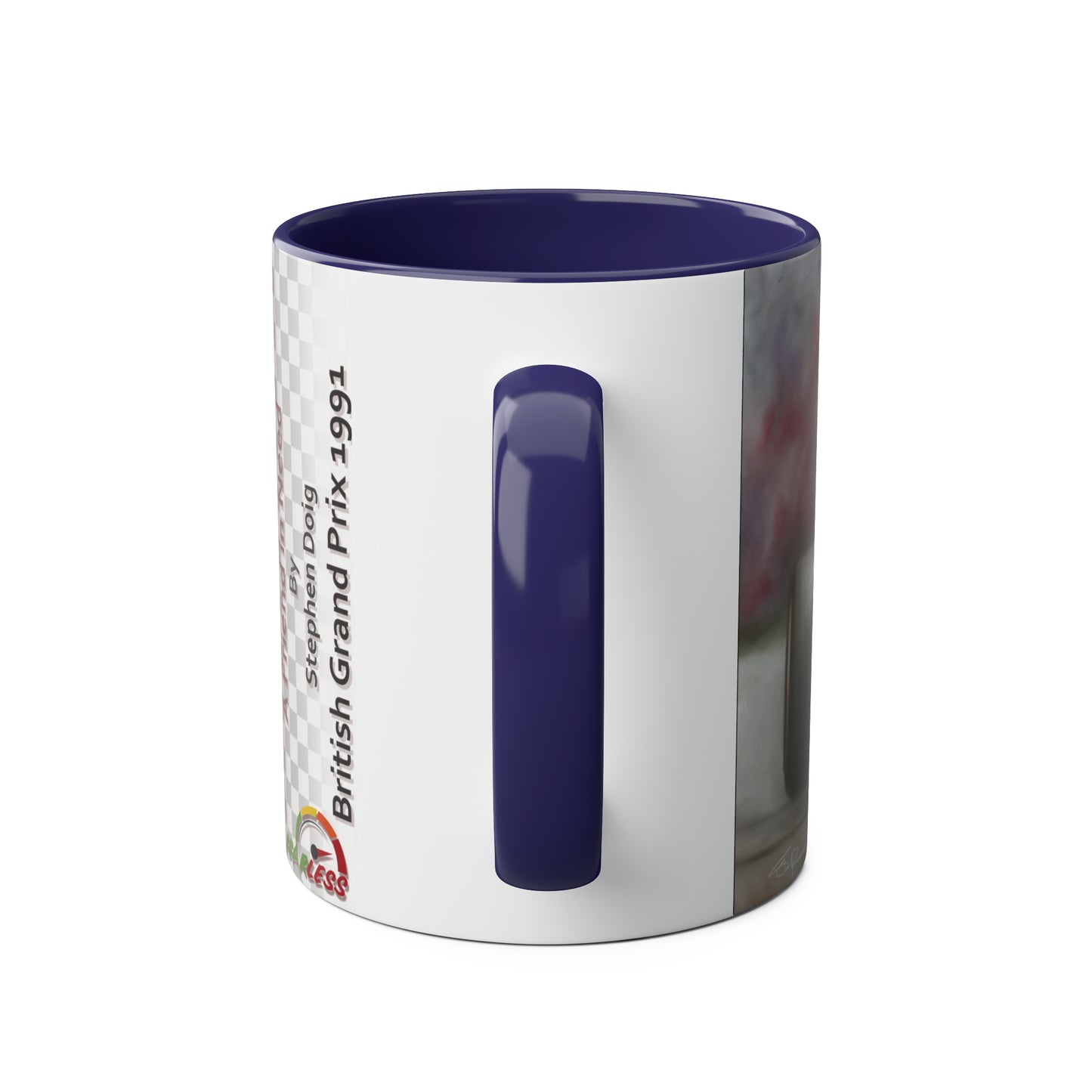 Mansell & Senna. Silverstone 1991 - Two-Tone Coffee Mug, 11oz