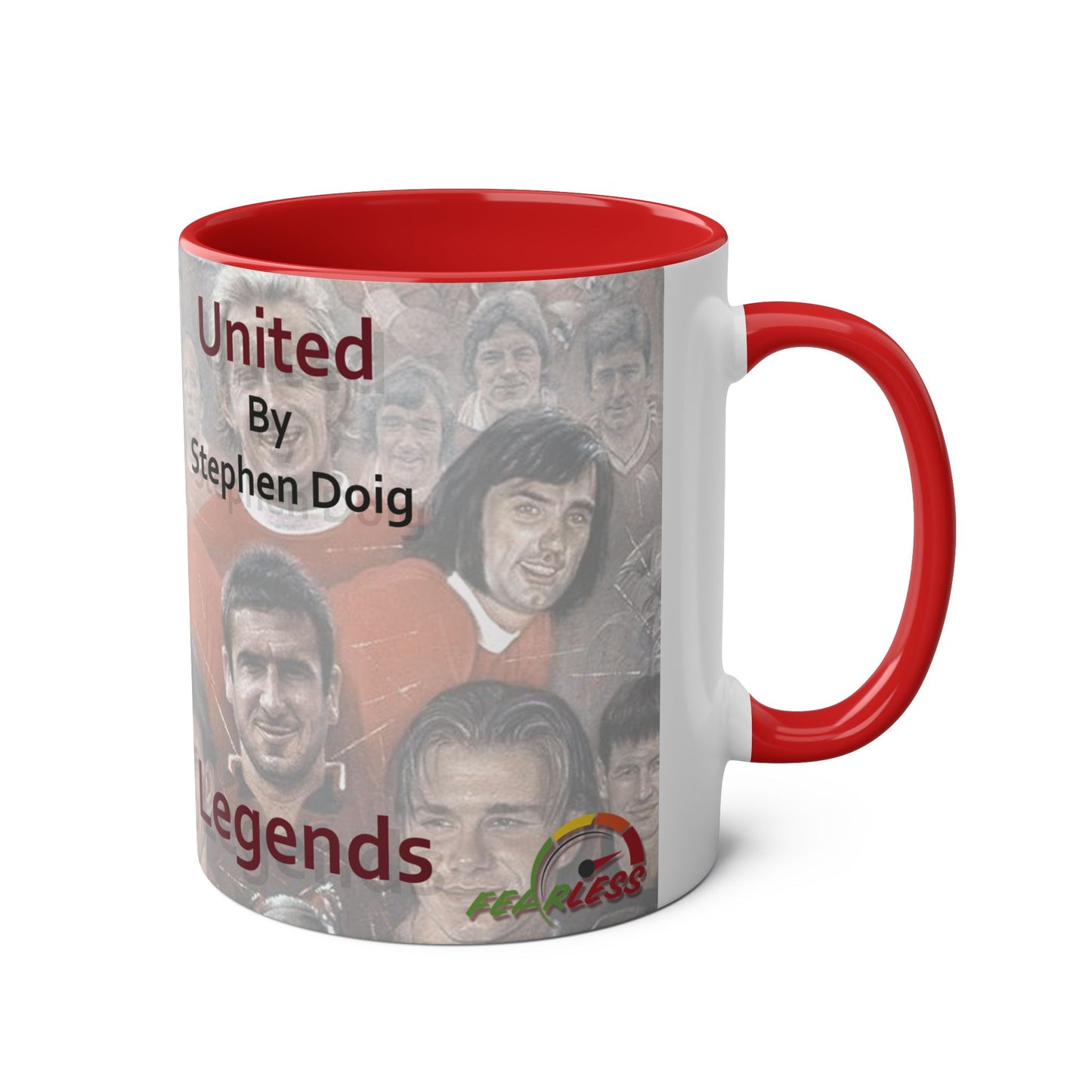 Manchester United Legends Coffee Mug, 11oz by Stephen Doig
