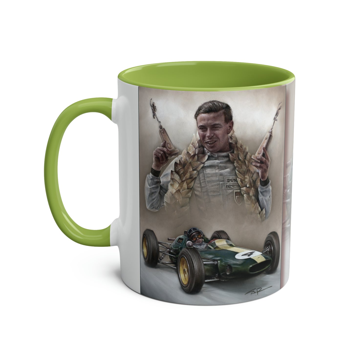 Jim Clark. World Champion 1962 - Two-Tone Coffee Mugs, 11oz
