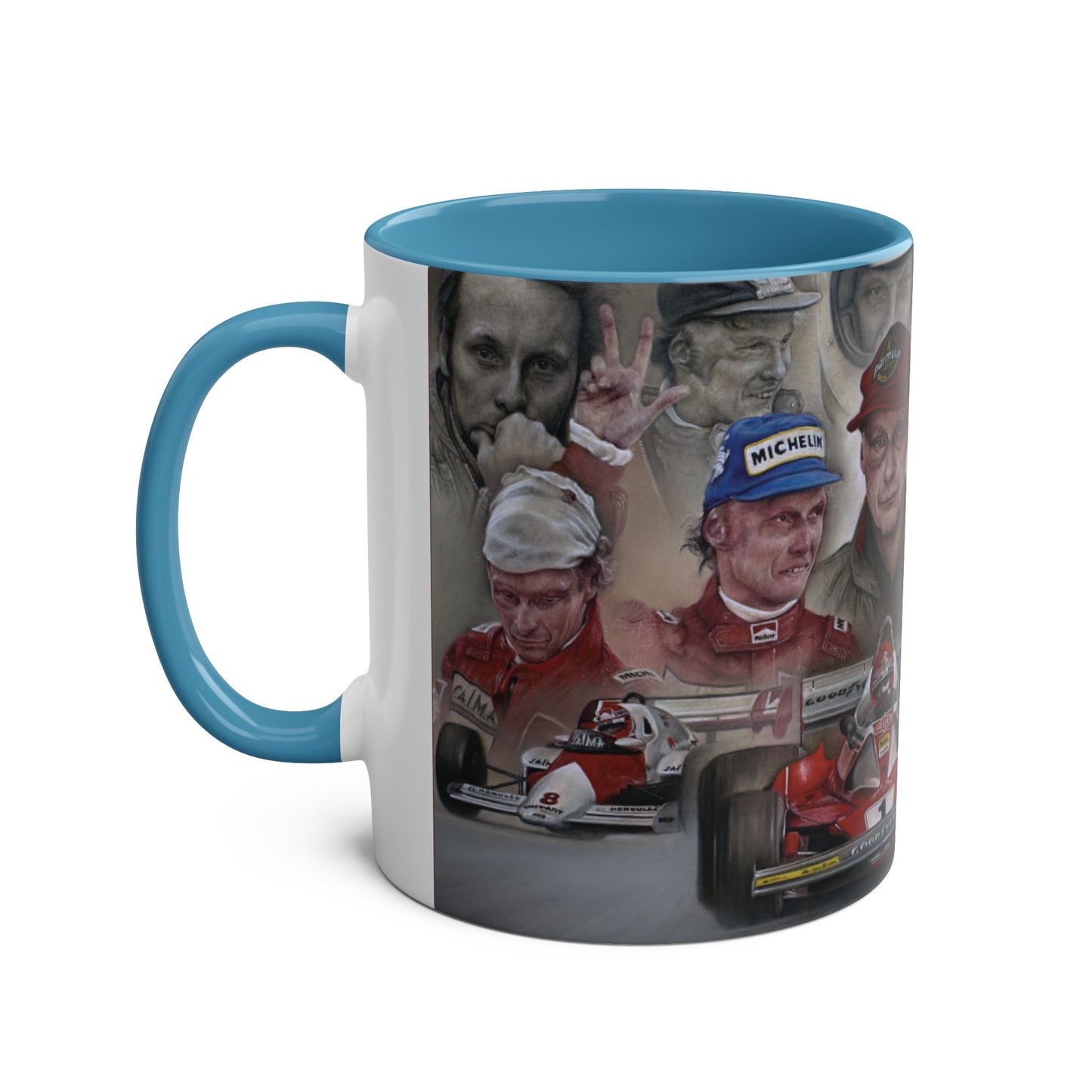 Niki Lauda. Memories Remain - Two-Tone Coffee Mug, 11oz