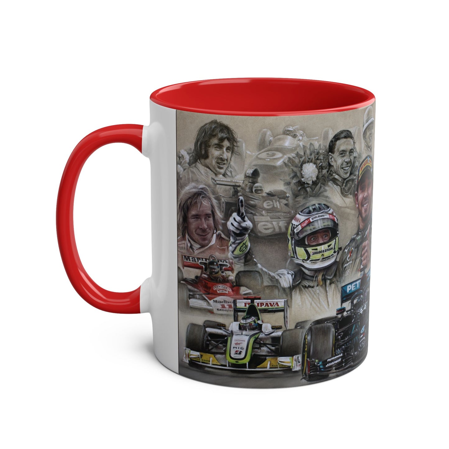 Britain's World Champions - By Stephen Doig - Two Tone Coffee Mug, 11oz