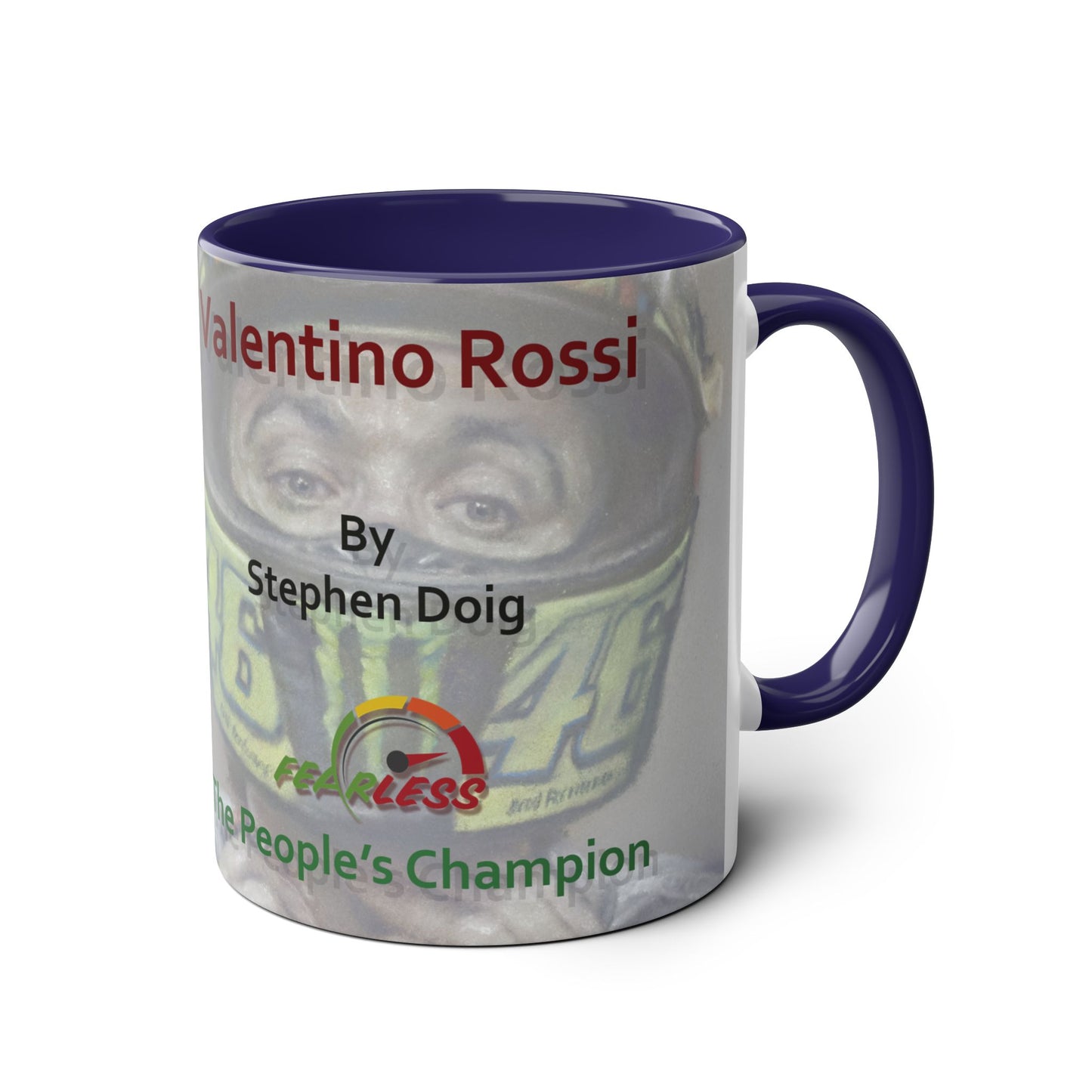Valentino Rossi, The People's Champion, 11oz Two-Tone Coffee Mug