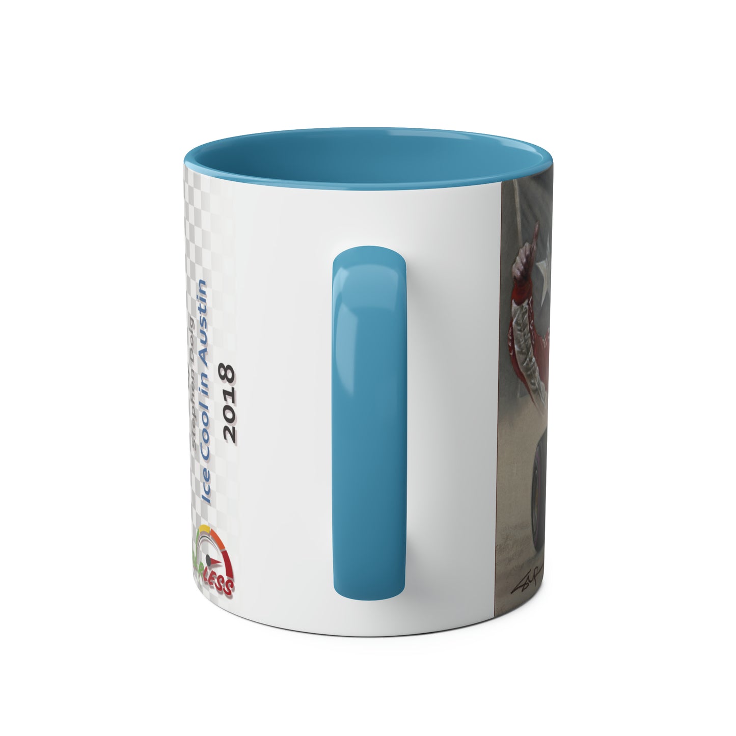 Kimi Raikkonen. Victory in Texas 2018 - Two-Tone Coffee Mug, 11oz