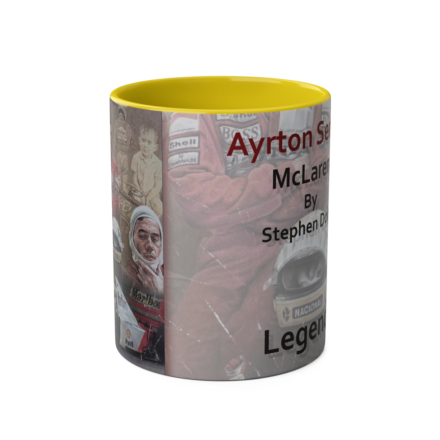Ayrton Senna. Legend - Two-Tone Coffee Mug, 11oz