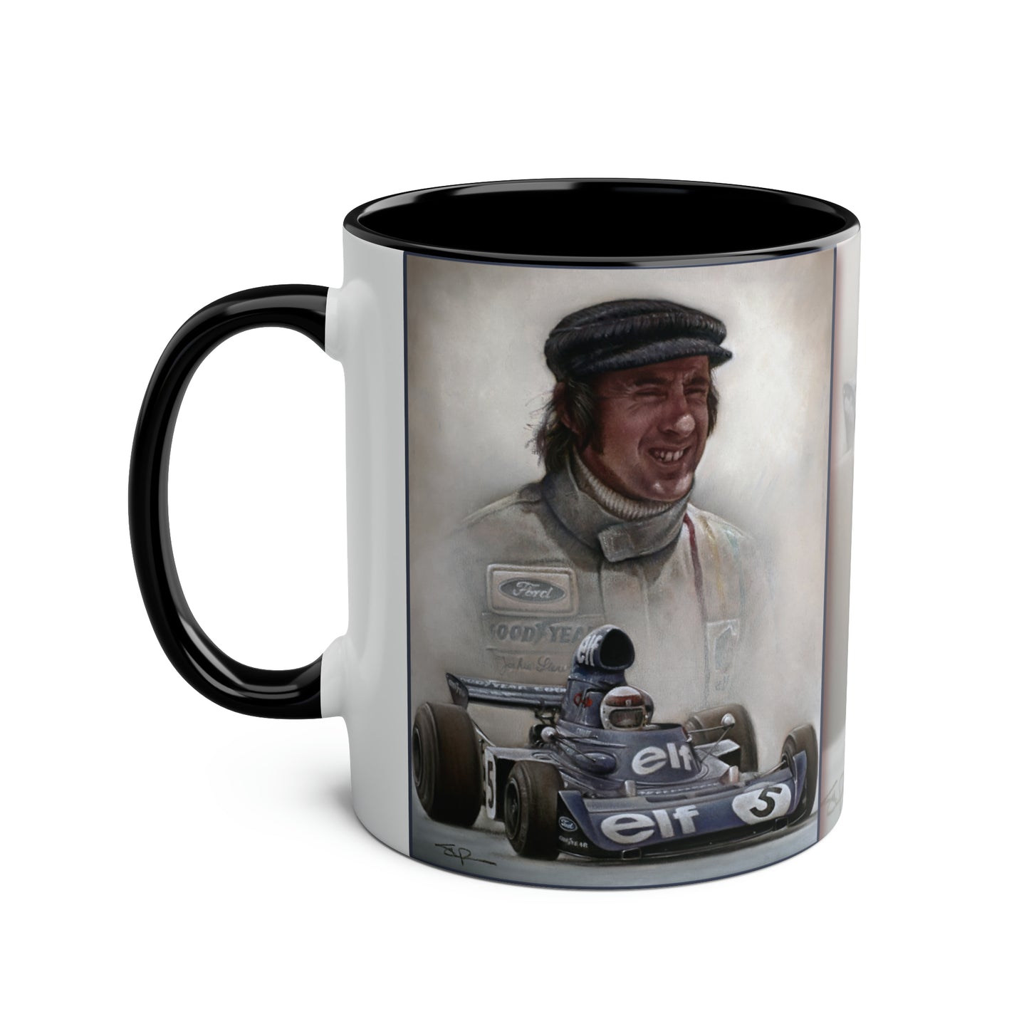 Jackie Stewart. World Champion 1973 - Two-Tone Coffee Mug, 11oz