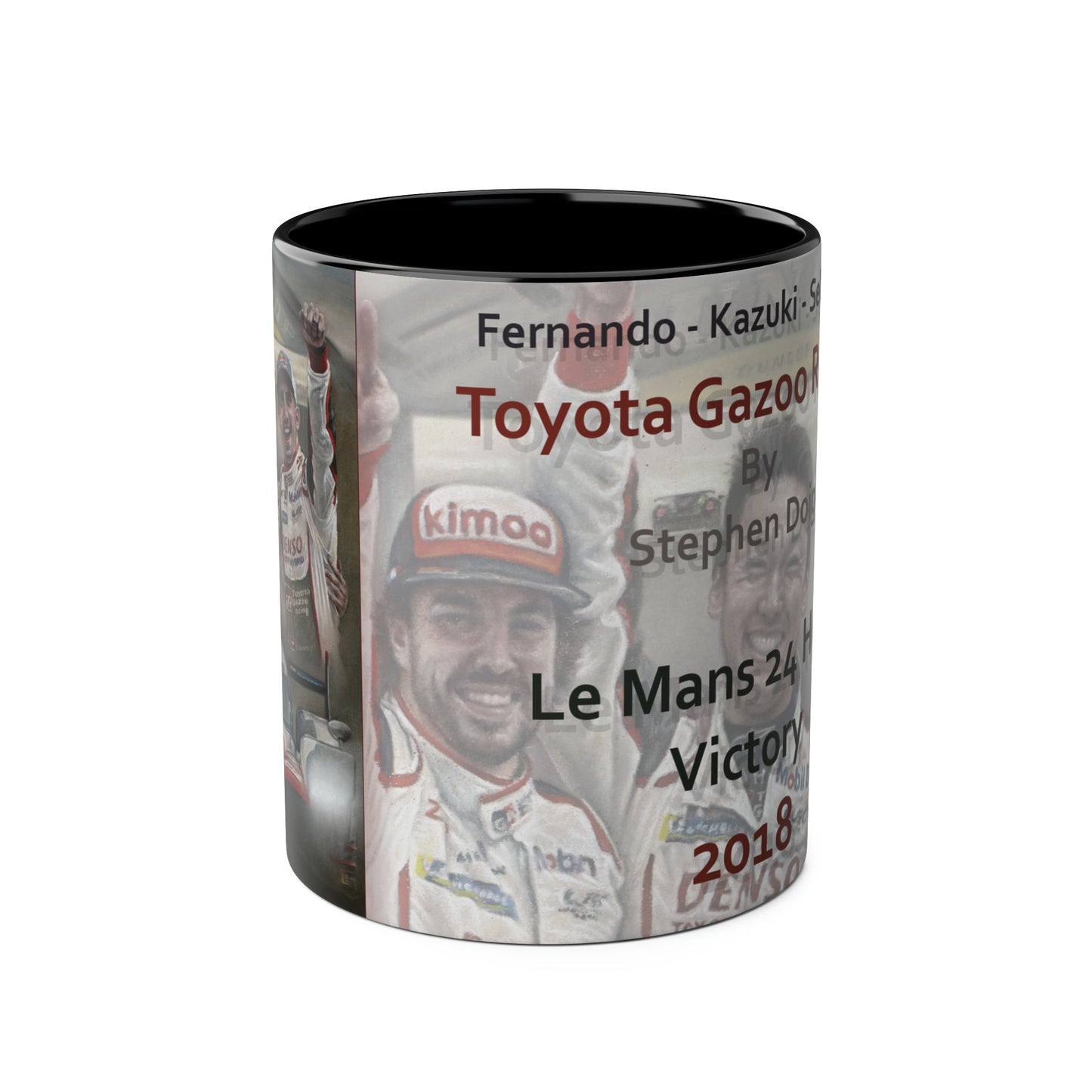 Fernando Alonso. Victory at Le Mans 2018 - Two-Tone Coffee Mug, 11oz