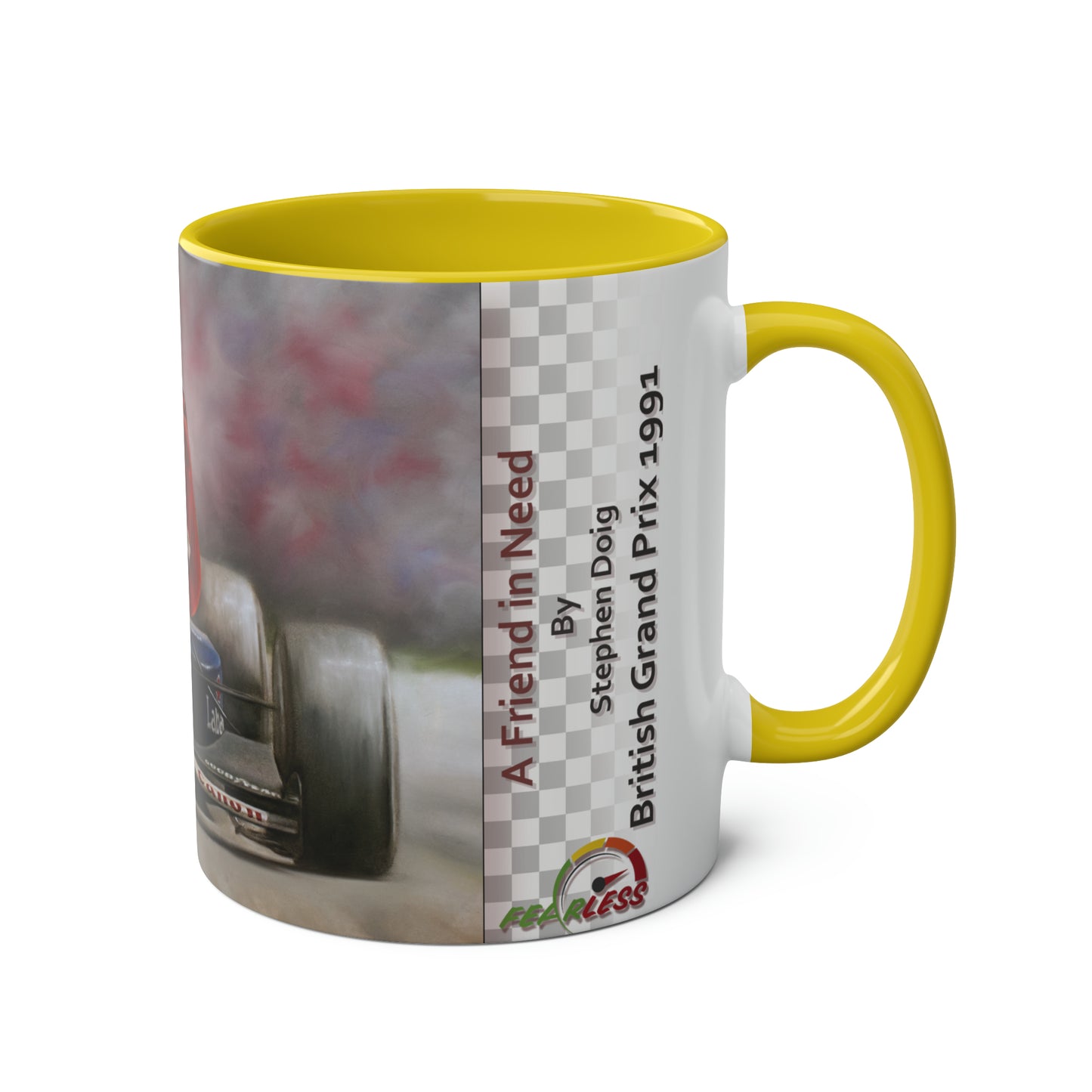 Mansell & Senna. Silverstone 1991 - Two-Tone Coffee Mug, 11oz