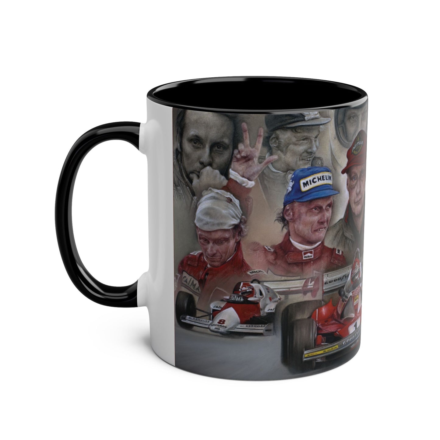 Niki Lauda. Memories Remain - Two-Tone Coffee Mug, 11oz