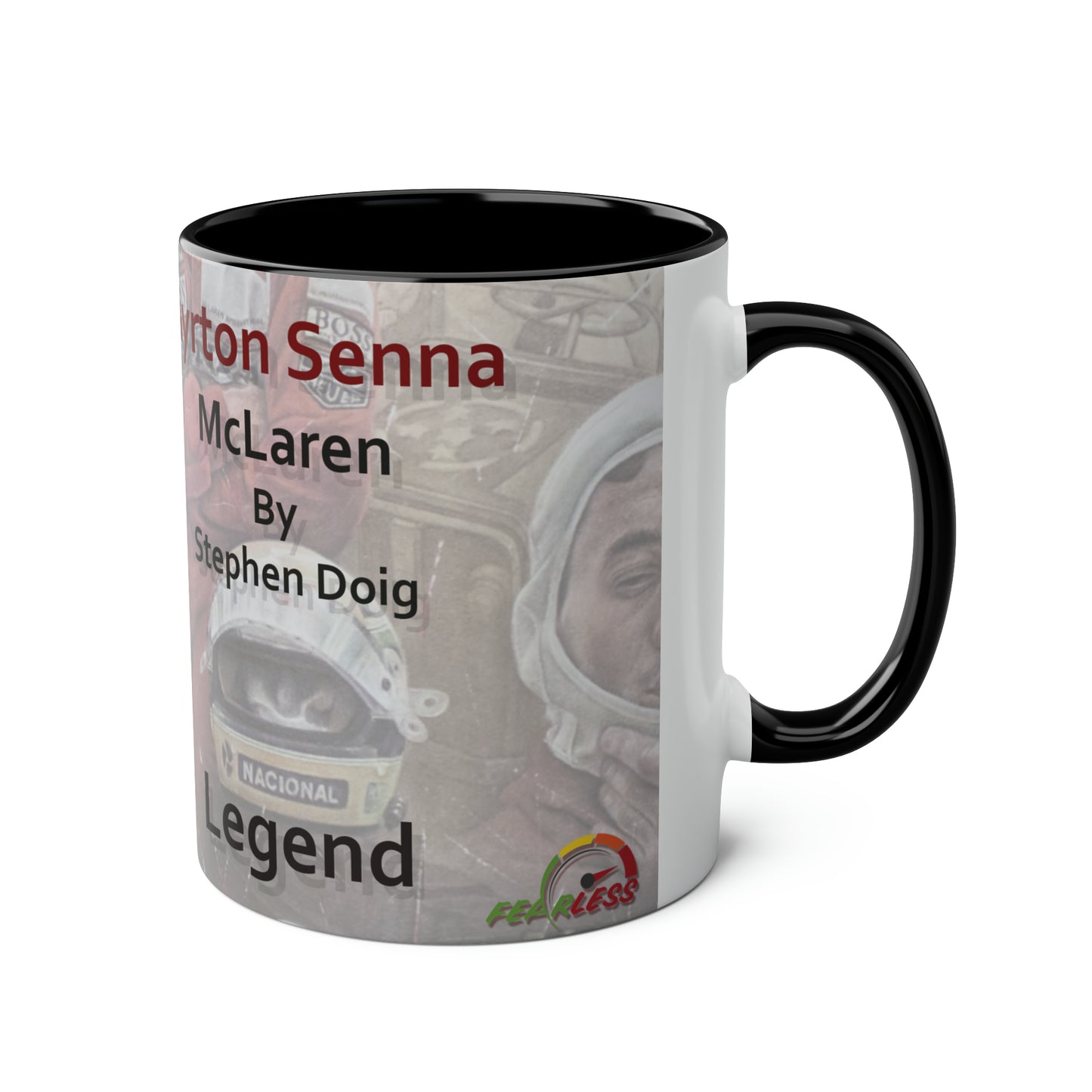 Ayrton Senna. Legend - Two-Tone Coffee Mug, 11oz