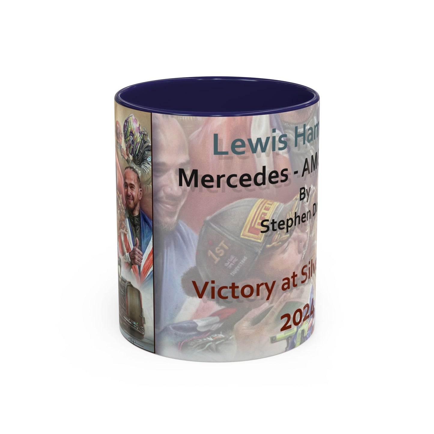 Lewis Hamilton - Silverstone 2024 Coffee Mug 11oz by Stephen Doig