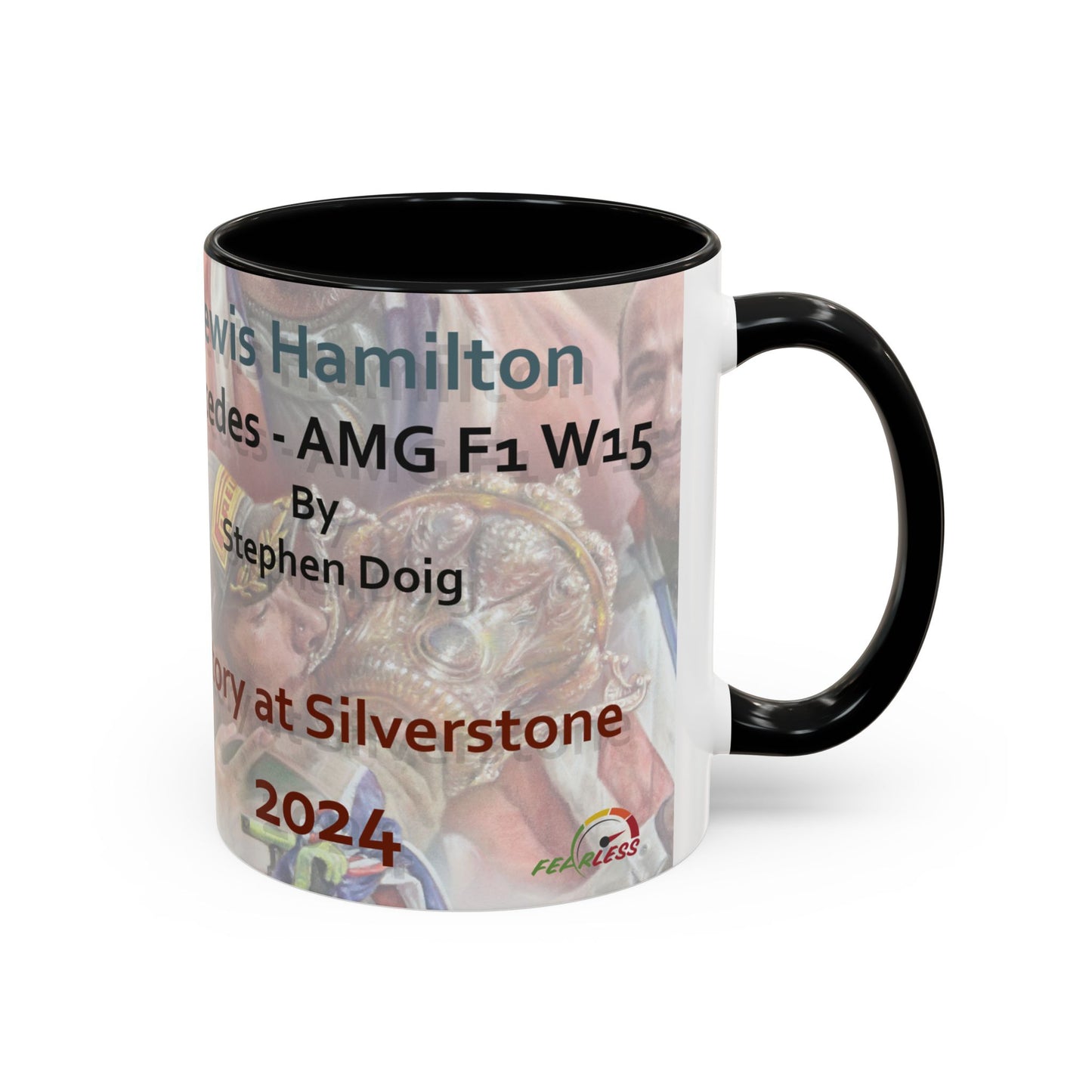 Lewis Hamilton - Silverstone 2024 Coffee Mug 11oz by Stephen Doig