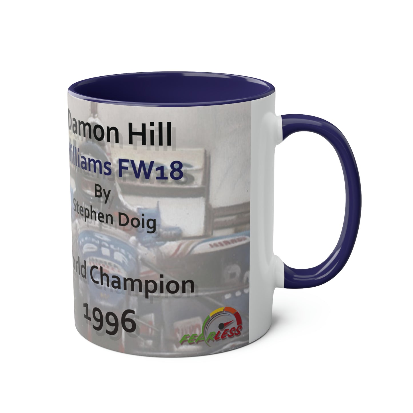 Damon Hill. World Champion 1996 - Two-Tone Coffee Mug, 11oz