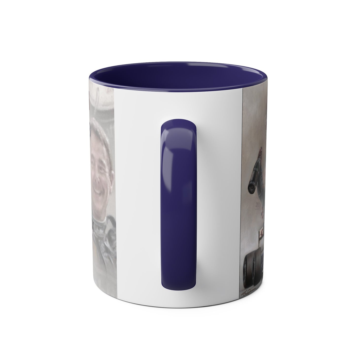 Nigel Mansell. British Grand Prix 1992 - Two-Tone Coffee Mug, 11oz