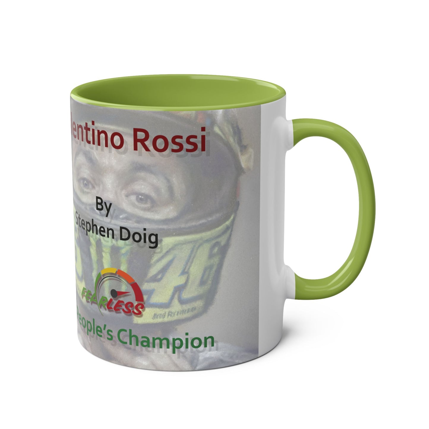 Valentino Rossi, The People's Champion, 11oz Two-Tone Coffee Mug