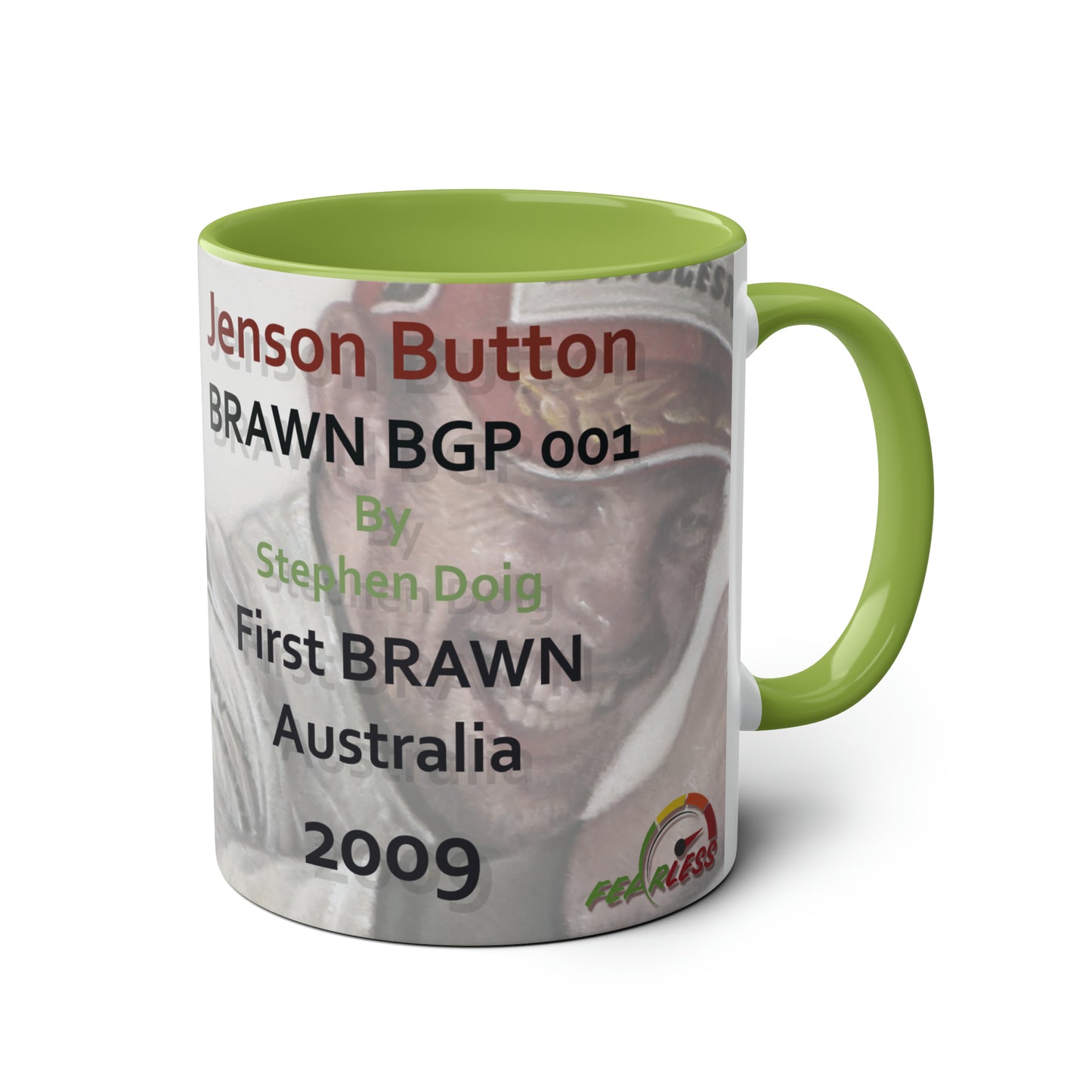Jenson Button. First Brawn - Two-Tone Coffee Mug, 11oz