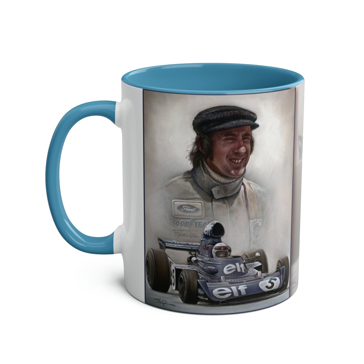 Jackie Stewart. World Champion 1973 - Two-Tone Coffee Mug, 11oz