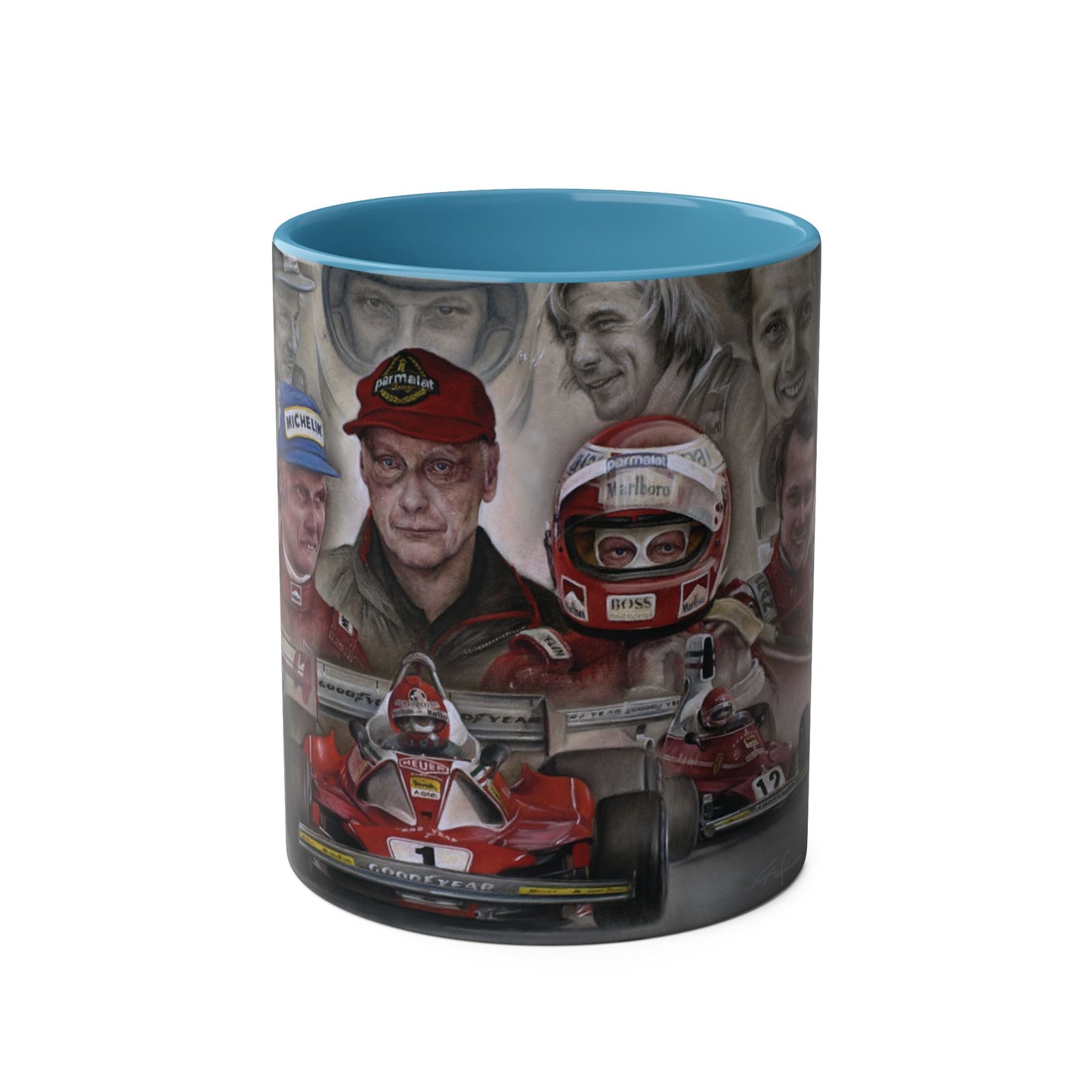 Niki Lauda. Memories Remain - Two-Tone Coffee Mug, 11oz