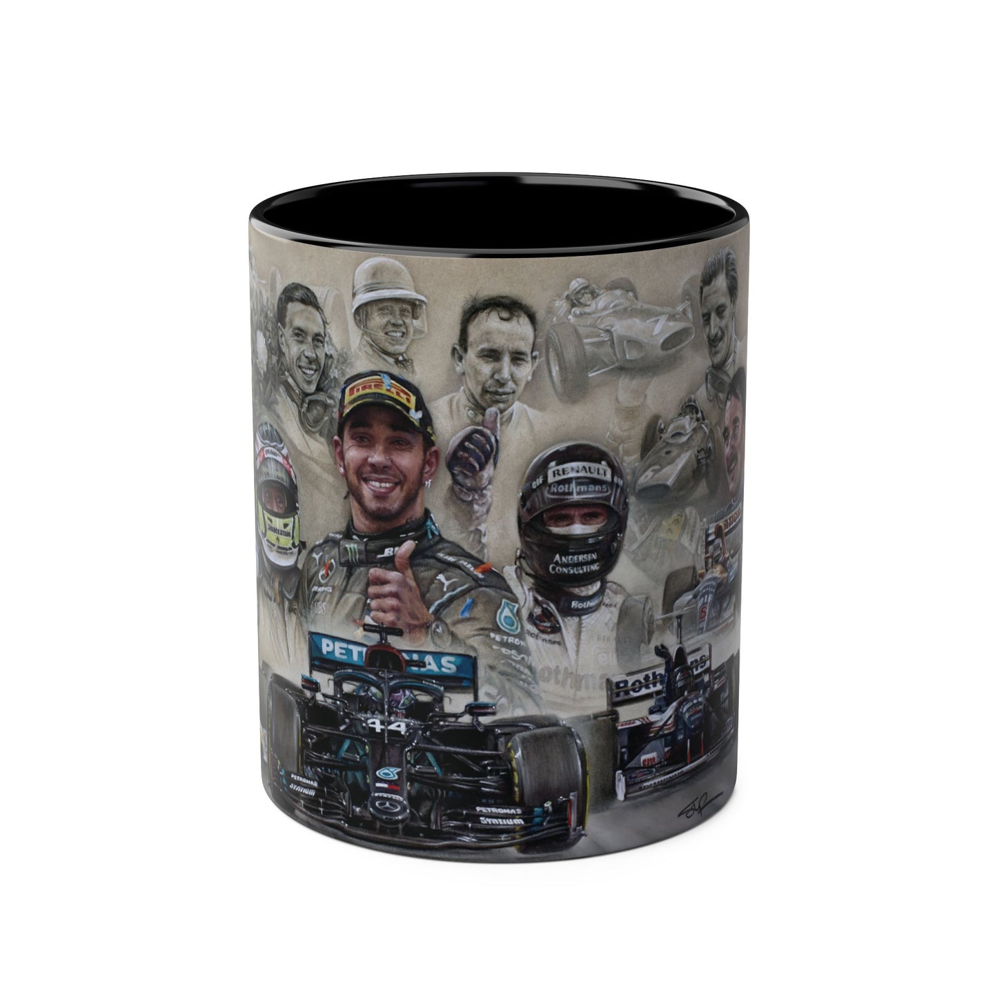 Britain's World Champions - By Stephen Doig - Two Tone Coffee Mug, 11oz